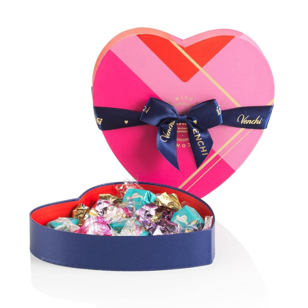 Venchi - Cutie cadou cu 9 bomboane de ciocolată Baciodidama și Vegan Chocoviar Gianduia, fără gluten, Valentine's Day Collection Bomboane de Ciocolata Naty Shop
