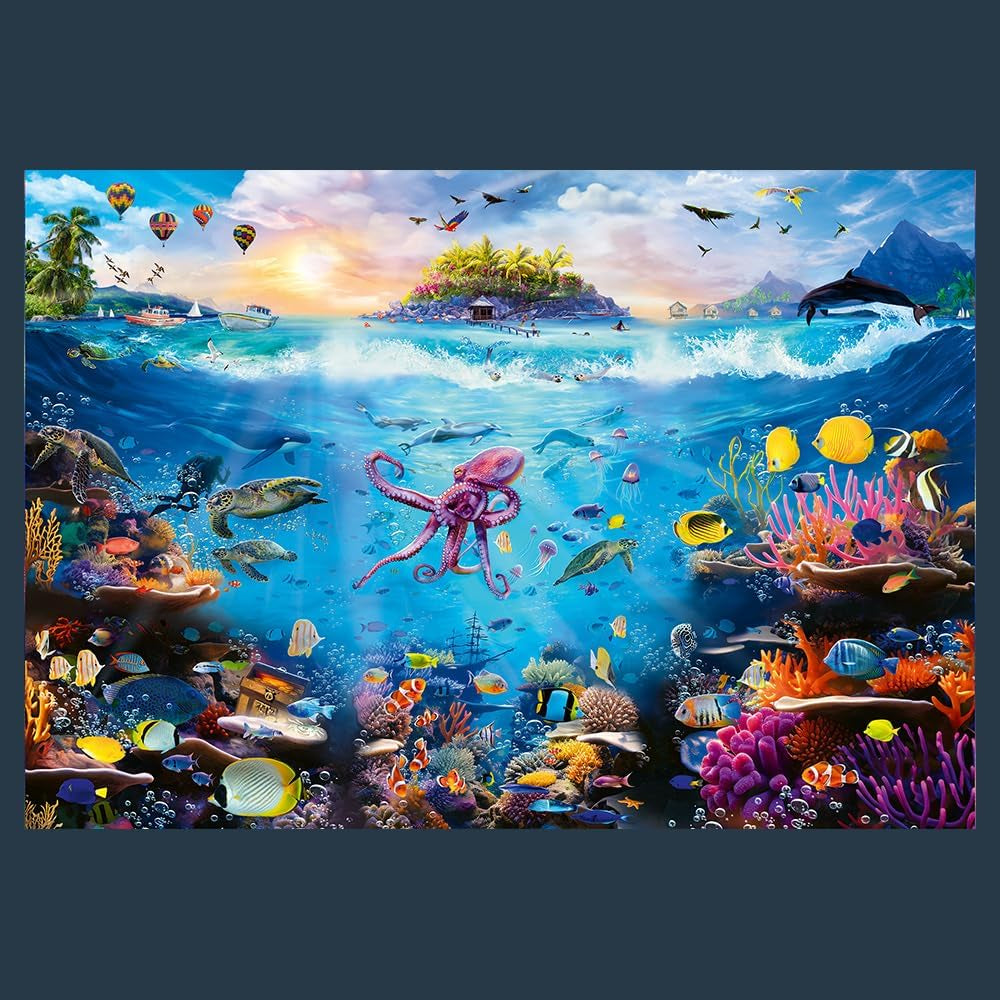 Trefl Prime – UFT-Puzzle: Tauchen Sie ein in das Unterwasserparadies – 13500 Teile, großes Puzzle mit dem bunten Meeresboden, dickster Karton, biologisch, Ökologisch, Unterhaltung für Erwachsene und Kinder ab 12 Jahren. Puzzle Naty Shop