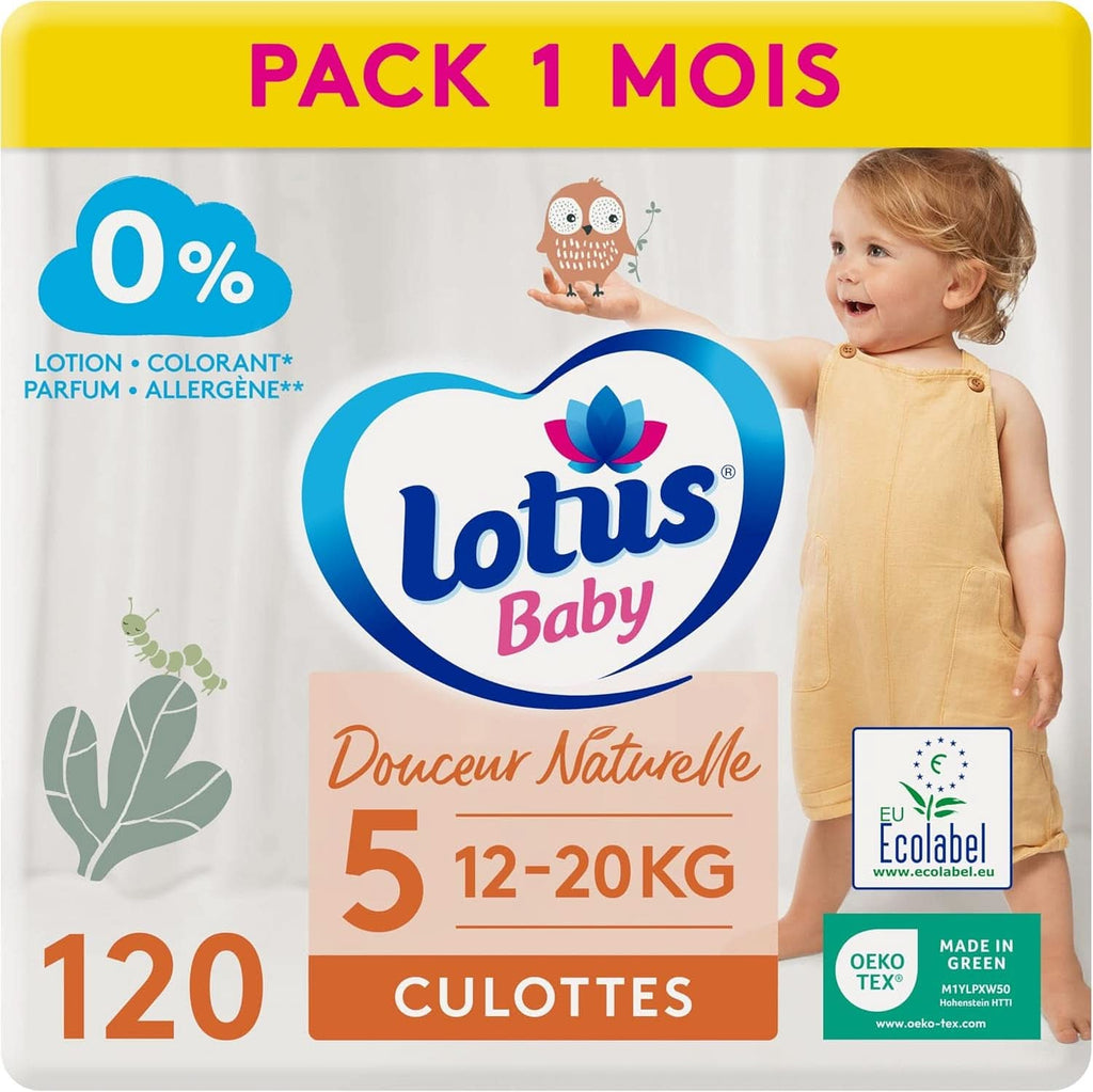 Lotus Baby Douceur Naturelle – scutece, marimi diverse, pachet 1 lună Mama si Copilul Naty Shop 5 (120 buc)