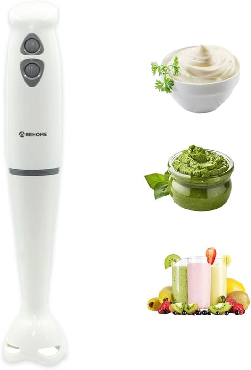 Stabmixer Elektrischer 250 Watt, Edelstahl-Mixer Mit abwaschbarem Stiel, Pürierstab Für Sauce, Püree, Babynahrung, Suppe, Smoothies Kitchen Naty Shop
