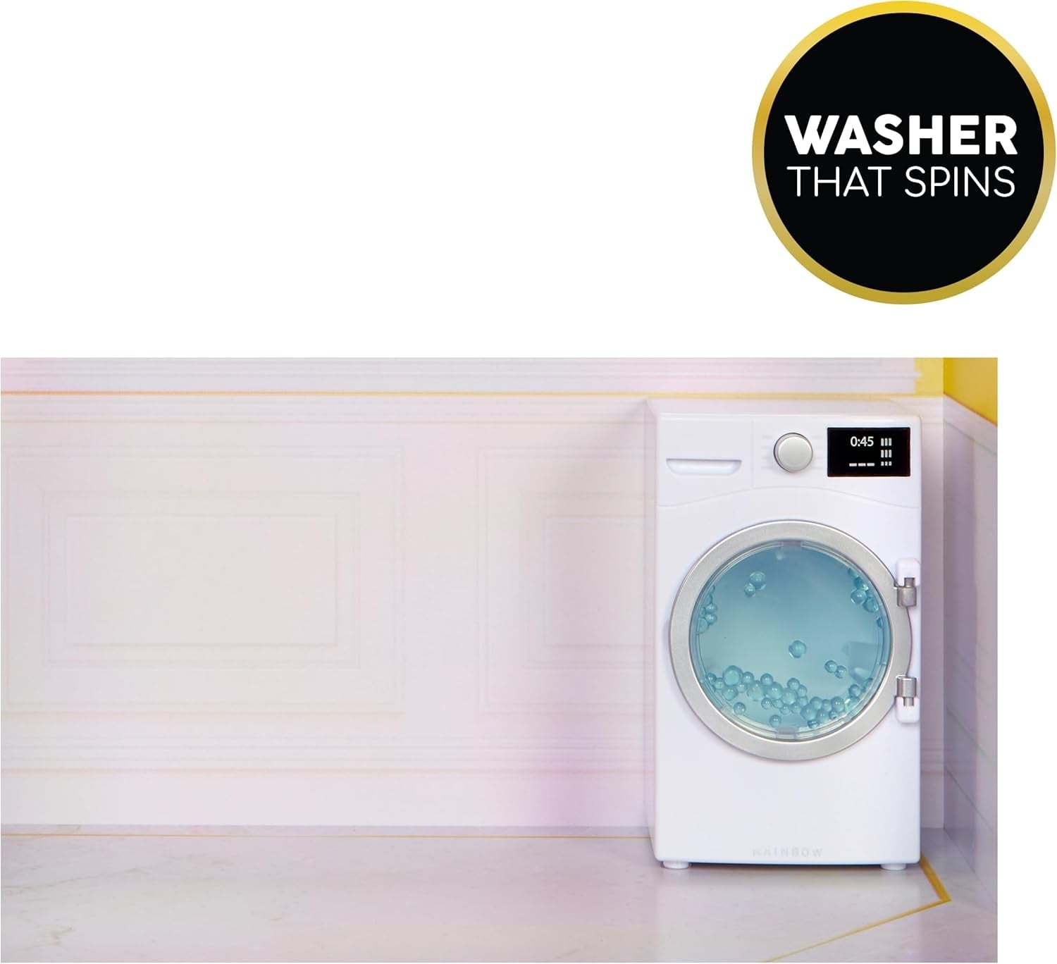 Rainbow High Townhouse – 3-stöckiges Puppenhaus aus Holz mit 5 farbenfrohen Zimmern und Terrasse – Komplett möbliertes Haus mit Aufzug und funktionalem Zubehör – Spielzeug für Kinder von 4–12+ Jahren Naty Shop Puppenhäuser