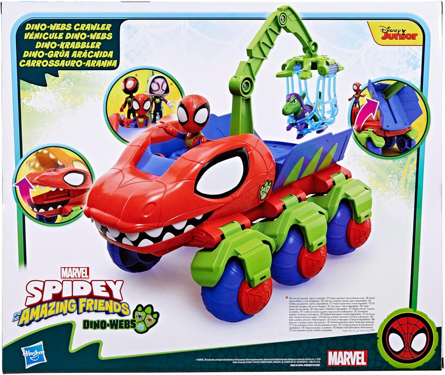 Marvel Spidey und seine Superfreunde Dino Crawler Superhelden-Spielset mit Spidey- und Dino-Figuren und Transportspielzeug für Kinder ab 3 Jahren. Actionfiguren Naty Shop