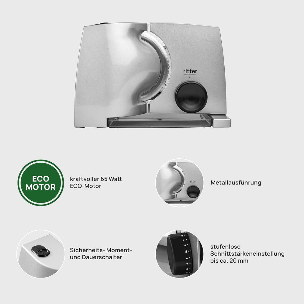 Ritter Compact 1, Universalschneider (Brot und Wurst) Reiben und Schneidemaschinen Naty Shop