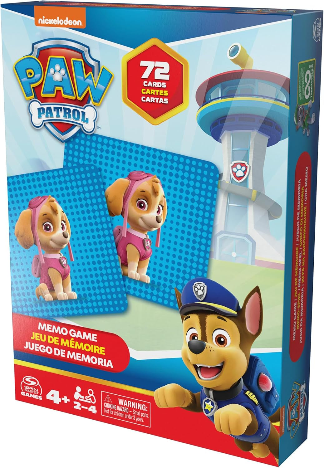 Spin Master Paw Patrol-Spiele, Memory-Spiel, Paw Patrol-Spielzeug, Chase, Stella, Marcus, Ruben, Memory-Spiele mit Büchern, für Kinder ab 4 Jahren, Actionfiguren, Naty Shop