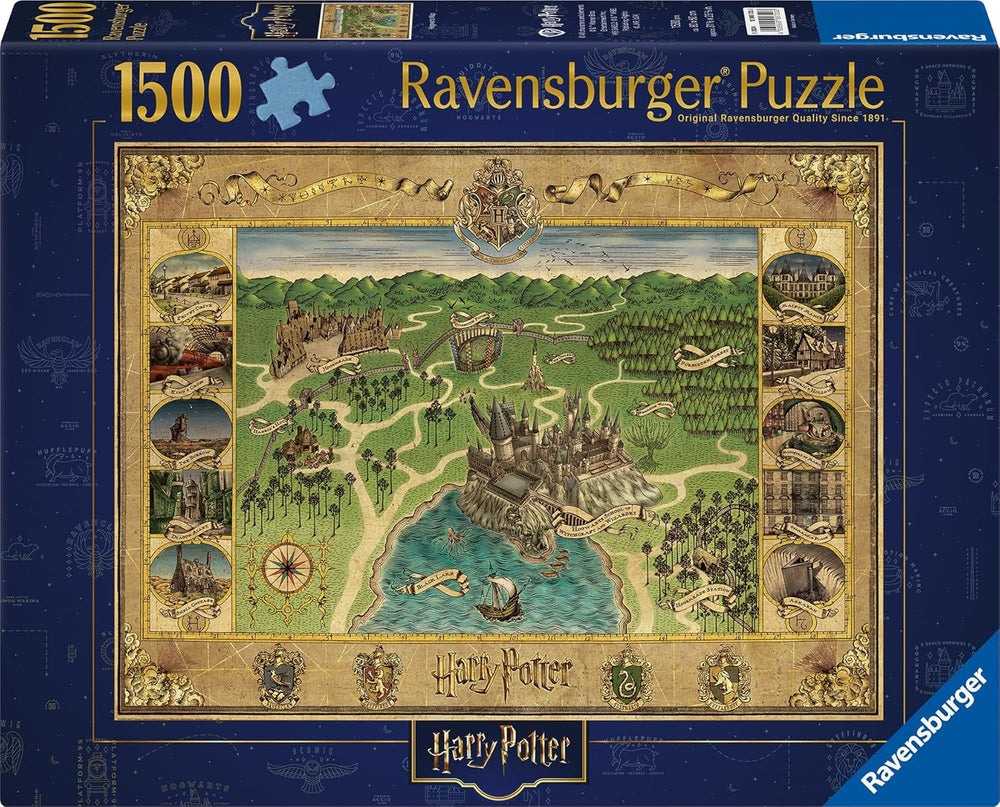 Ravensburger Puzzle 12000720 – Hogwarts-Karte – 1500-teiliges Puzzle für Erwachsene und Kinder ab 14 Jahren, Harry-Potter-Fanartikel-Puzzle, Naty Shop