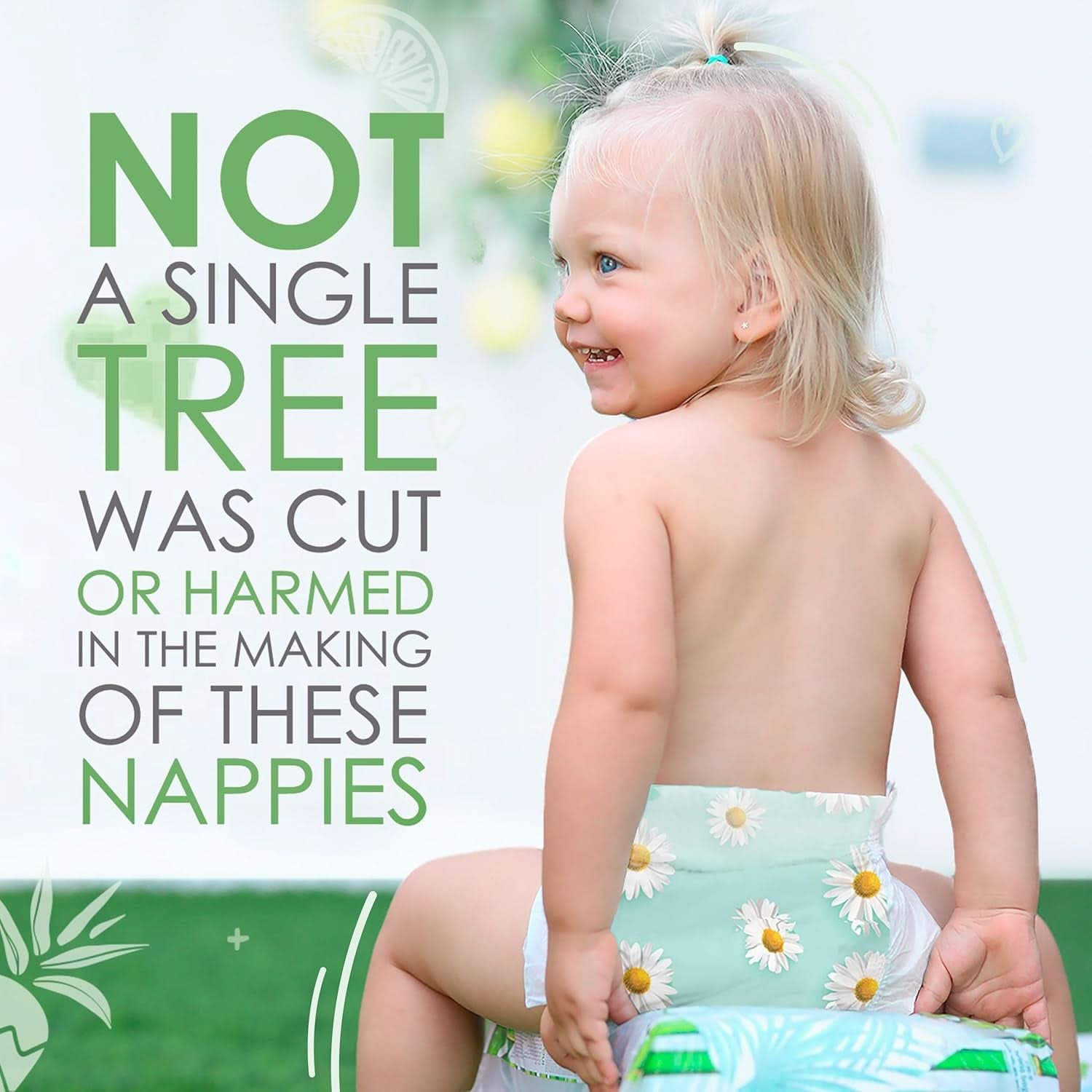 Scutece din bambus organic Pureborn Eco, marimea 2 (3-6 kg), 64 bucati, ecologice, hipoalergenice, ultra-moale, cu indicator de umiditate, diverse imprimeuri Mama si Copilul Naty Shop