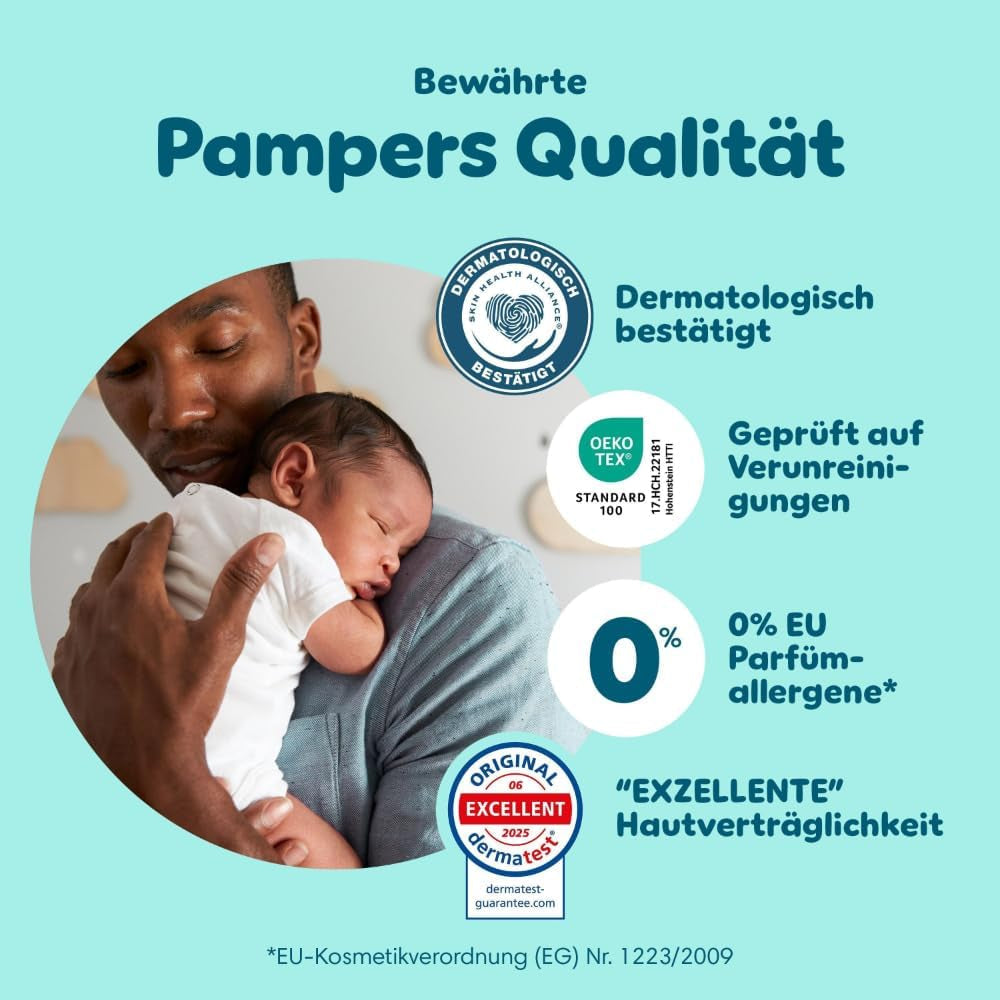 Pampers Premium Protection Pants mărimea 5, 144 scutece, 11 kg - 17 kg, cu ajustare la 360° și manșete moi anti-scurgere pentru confort și protecție optime
