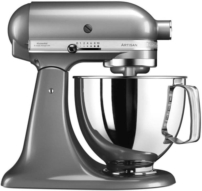 Mixer cu bol KitchenAid Artisan 5KSM125EER, 300W, 4.8L Naty Shop Argintiu