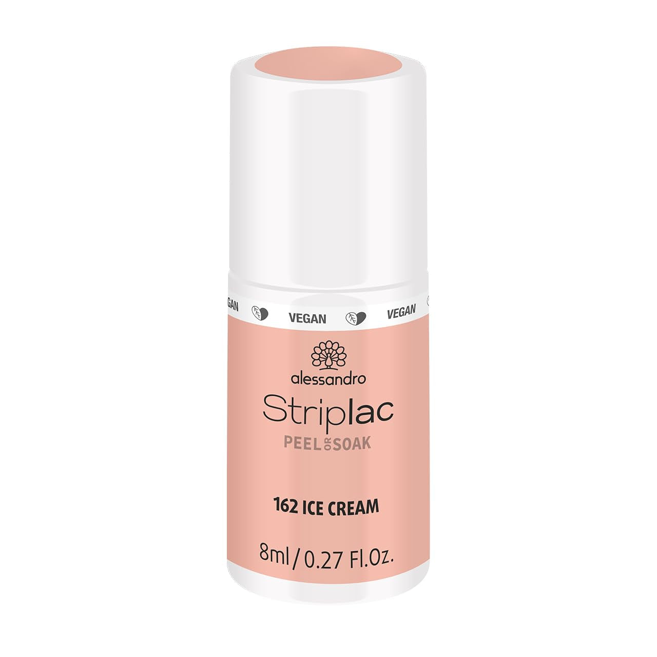 Oja UV alessandro Striplac Coral Sunshine – Delicată și de lungă durată – Îndepărtare ușoară datorită tehnologiei de îndepărtare – Vegană și cruelty-free – 8 ml