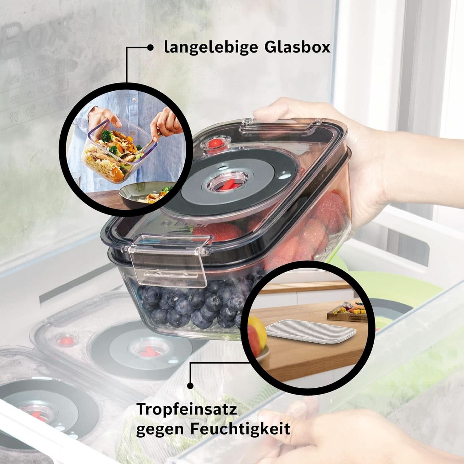 Bosch Ergomixx Style Stabmixer MS6CM61V2, Vakuum-Funktion, Vakuum-Pumpe, Vakuum-Beutel, 4-Klingen-Messer, 12 Stufen, Turbo-Funktion, 1000 W, Schwarz/Anthrazit Mutter und Kind Naty Shop