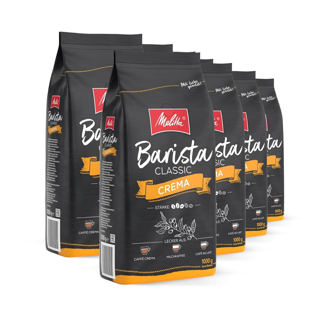 Melitta Barista Classic Espresso, Boabe de cafea întregi 1 kg Cafea Naty Shop 8 x 1 Kg Crema