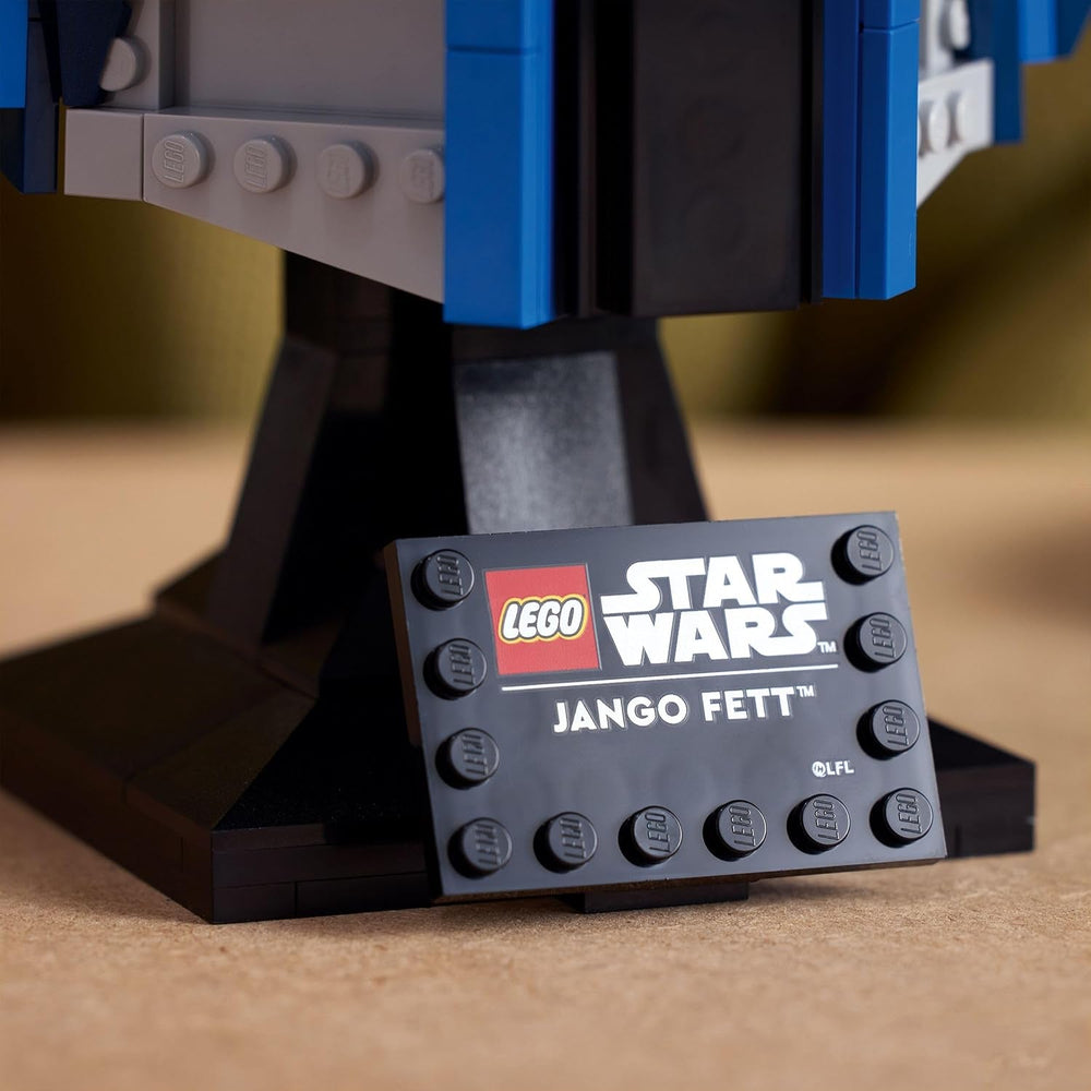 LEGO Star Wars 75408 Jango Fett-Helm – Mandalorianer-Bauset für Erwachsene – Modell mit Ständer, Namensschild und verstellbarer Antenne – Geschenk für Attack of the Clones-Fans. Bausets Besuchen Sie den LEGO-Store