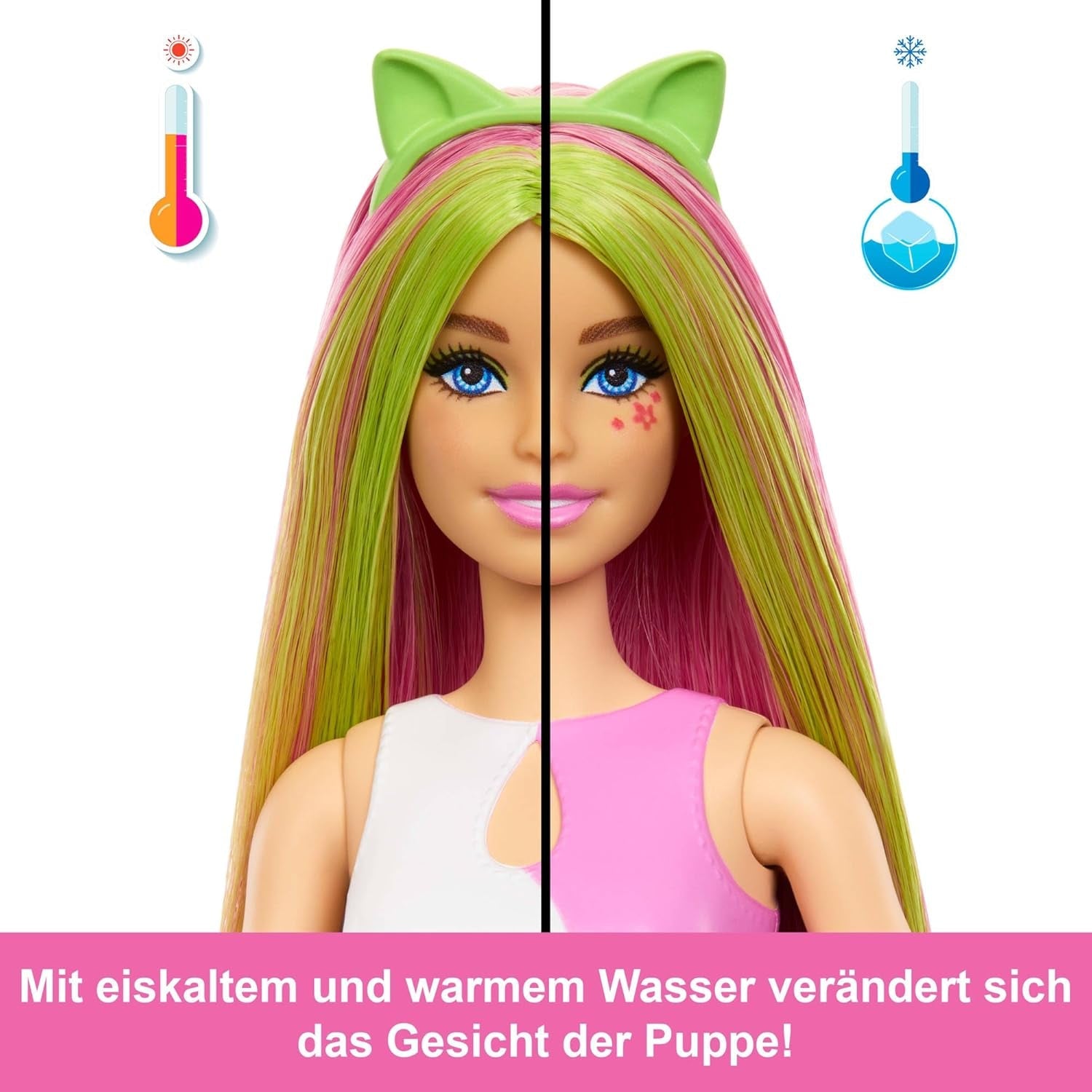 Barbie Pop-Reveal-Set aus Puppe und Accessoires, Shakes-Serie, duftende helle Häschen-Modepuppe & Haustier, mit 8 Überraschungen inklusive Farbwechsel, JCN88