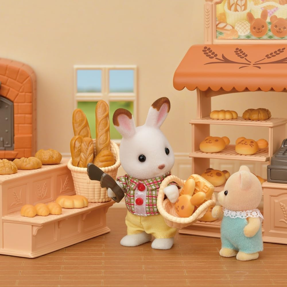 Sylvanian Families 5536 Set de brutărie pentru casă de păpuși - Set de joacă pentru casă de păpuși