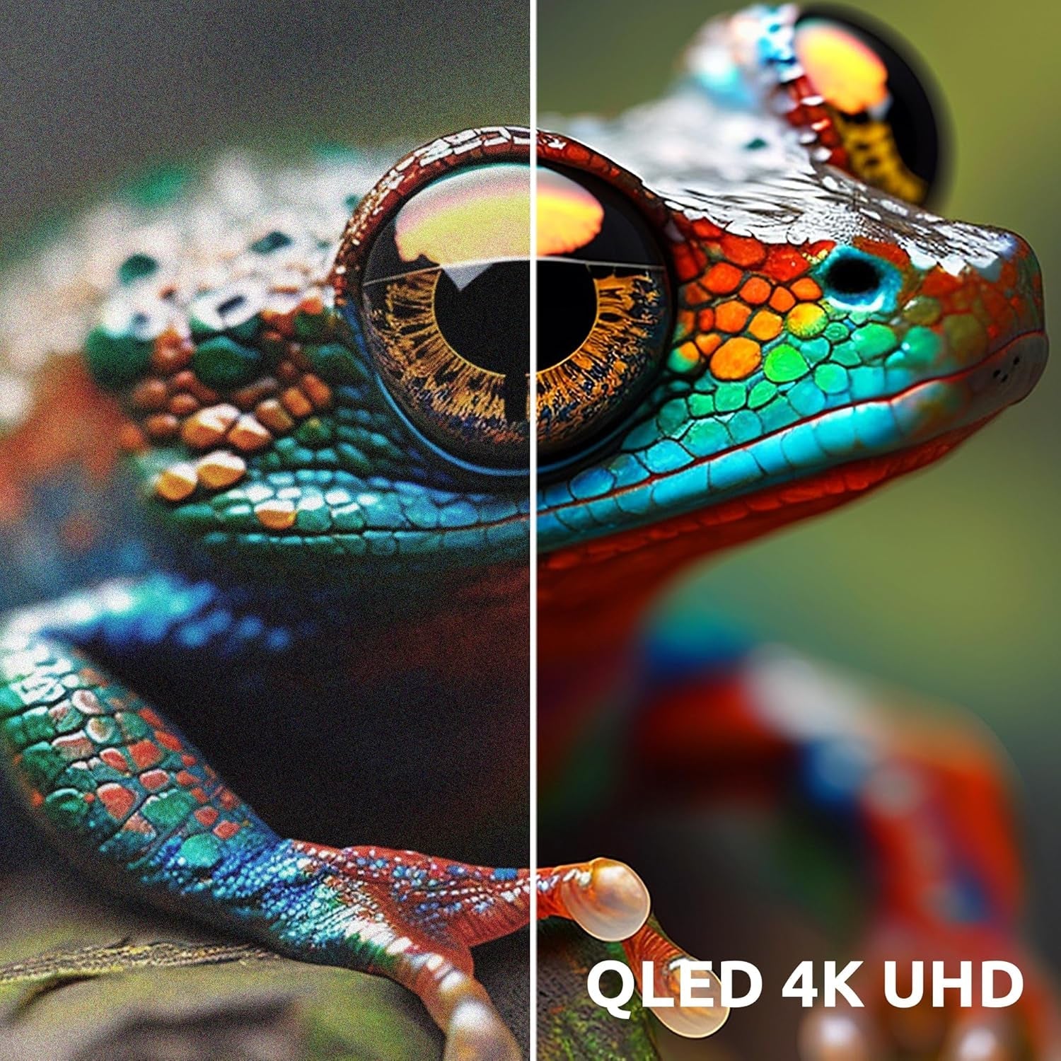 STRONG SRT55UF8733, televizor inteligent QLED 4K de 55 de inci: Vizionați cu Netflix, Prime Video, Disney+ la cel mai înalt nivel - Dolby Atmos, Google TV și control vocal inclus