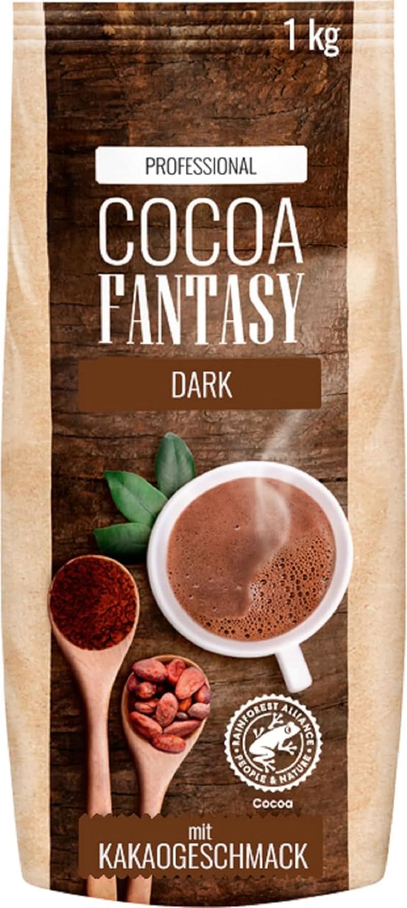 Cocoa Fantasy Hot Choc Powder, 1 kg pudră de cacao pentru ciocolată caldă, 15% conținut de cacao Naty Shop
