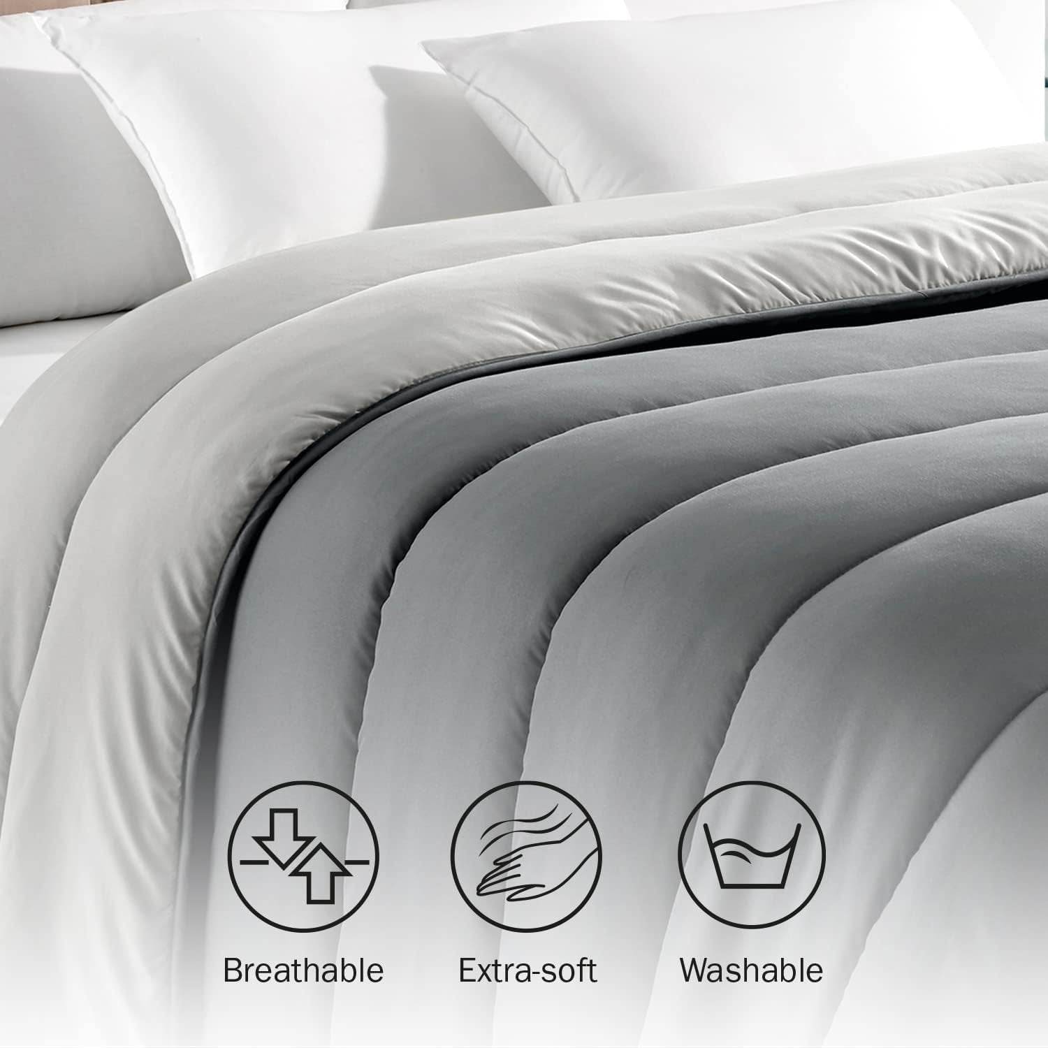 Pikolin Home - Wendedecke 300 G - Zweifarbige nordische Füllung - Für Bett 105 - Gemütlich, warm, atmungsaktiv, Senfgelb, 180 x 260 cm Bettdecken und Steppdecken Naty Shop