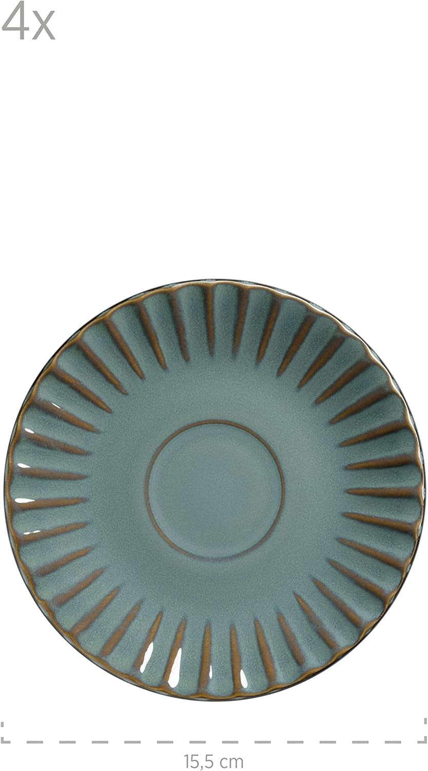 MÄSER 931966 Confino Tafelservice für 4 Personen im modernen Vintage-Look, 12-teiliges Frühstücksservice Tafelservice Naty Shop