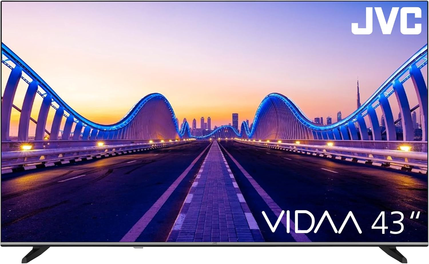 Televizor JVC LT-40VF4455 de 40 de inci, televizor Full HD cu diagonală de ecran de 102 cm și tuner triplu integrat, televizor LED negru