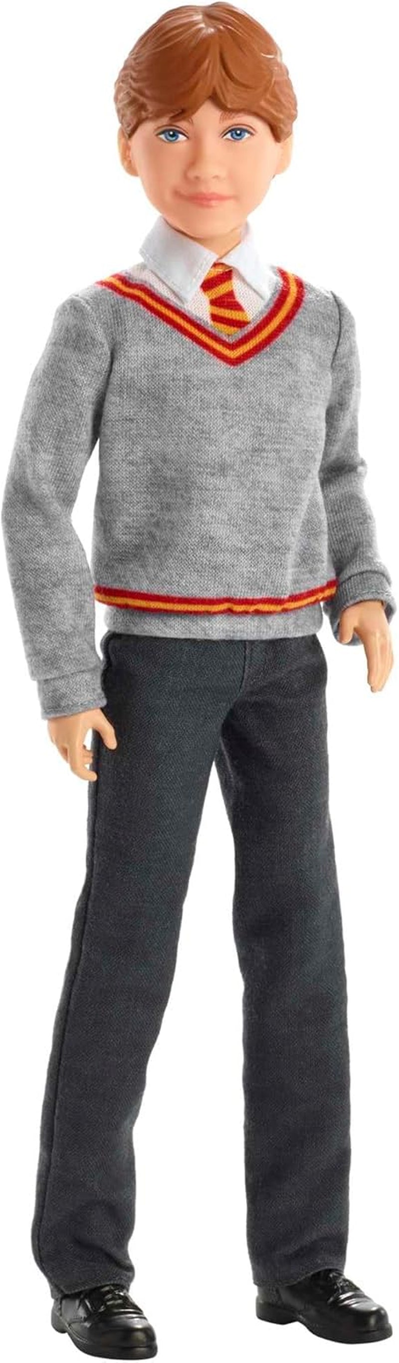 Mattel Harry Potter – Ron Weasley Sammelpuppe (ca. 26 cm) mit Hogwarts-Uniform, Gryffindor-Robe und Zauberstab, 6 Jahre Spielzeug FYM52 Actionfiguren Naty Shop