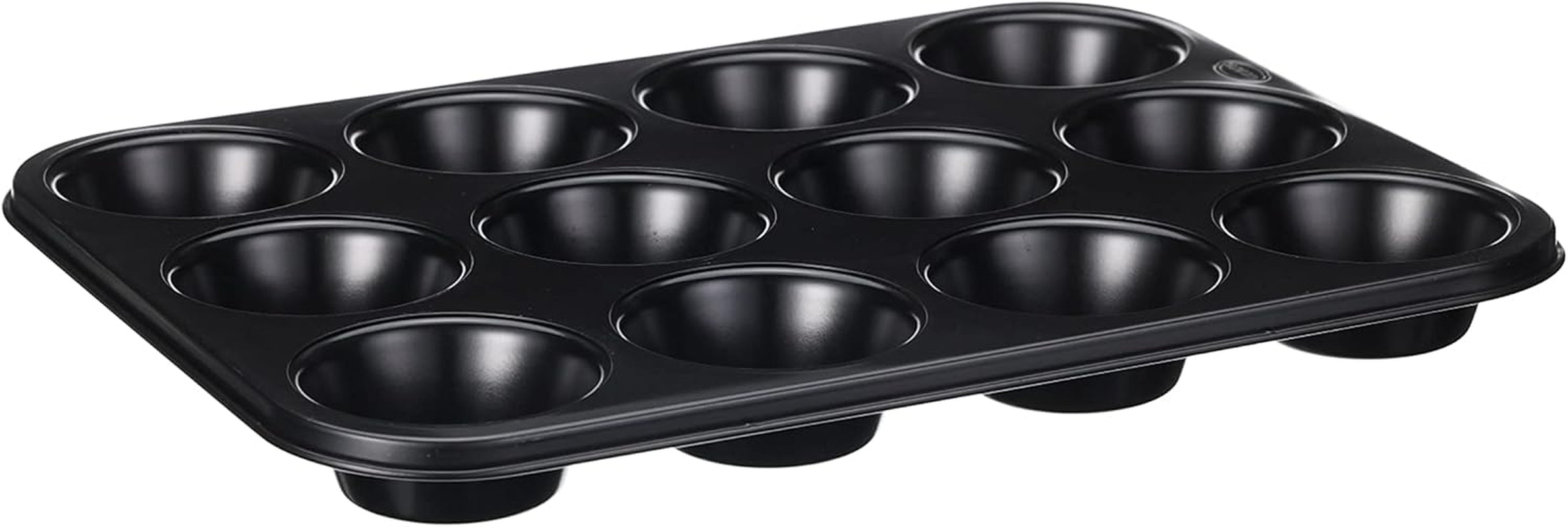 Wenco Muffinform 12Er Antihaft Backblech, Spülmaschinengeeignet, Karbonstahl – Muffinblech Für 12 Muffin – Hitzebeständig Bis 220°C, Schwarz Formen und Backbleche Naty Shop