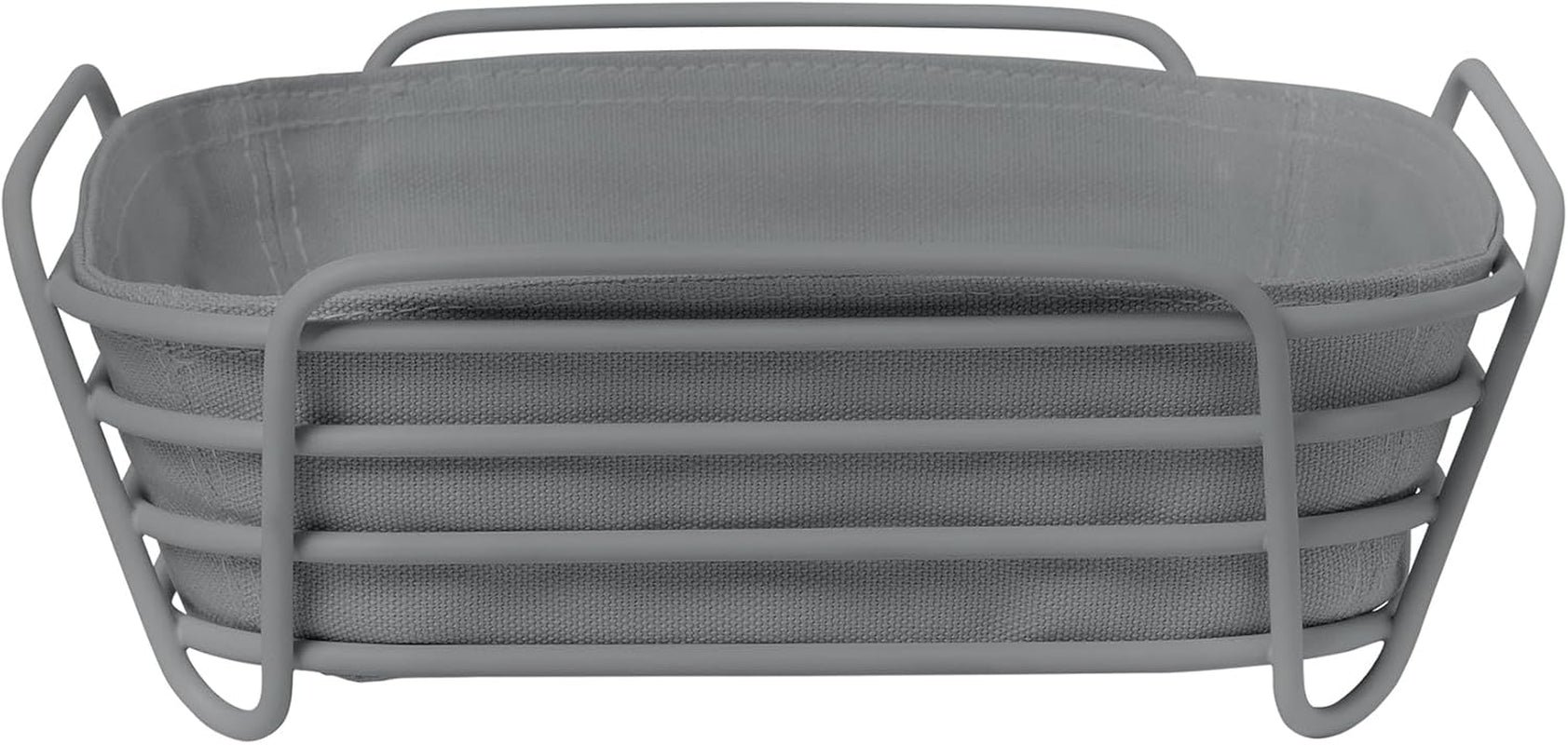 Blomus -DELARA- coș de pâine mărimea L, pătrat, pungă detașabilă din material textil, design elegant, 26 x 26 cm, culoare Moonbeam (64075) Cutii depozitare alimente Naty Shop Piele de rechin O mărime