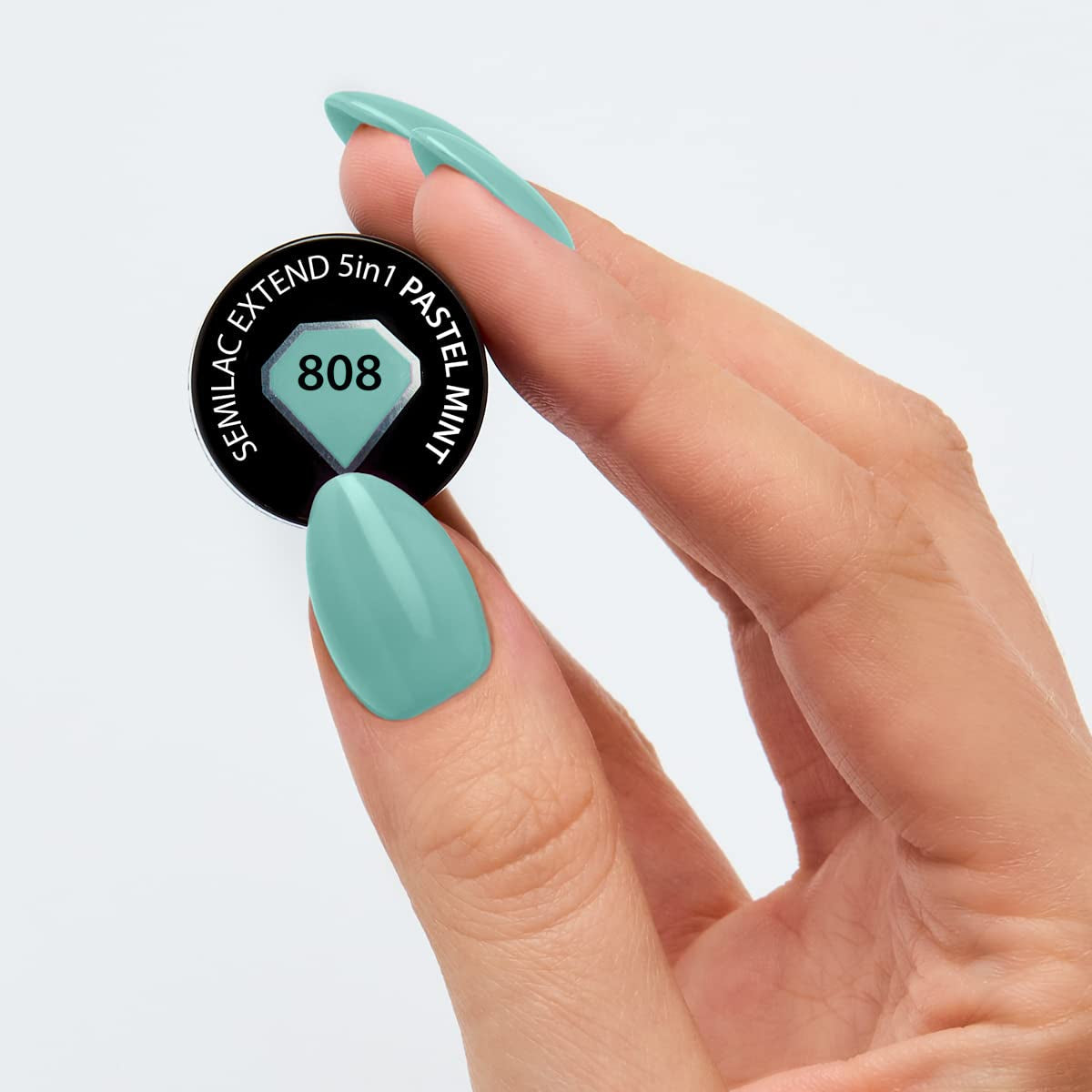 Oja Semilac Extend UV 5 în 1 808 Pastel Mint 7ml