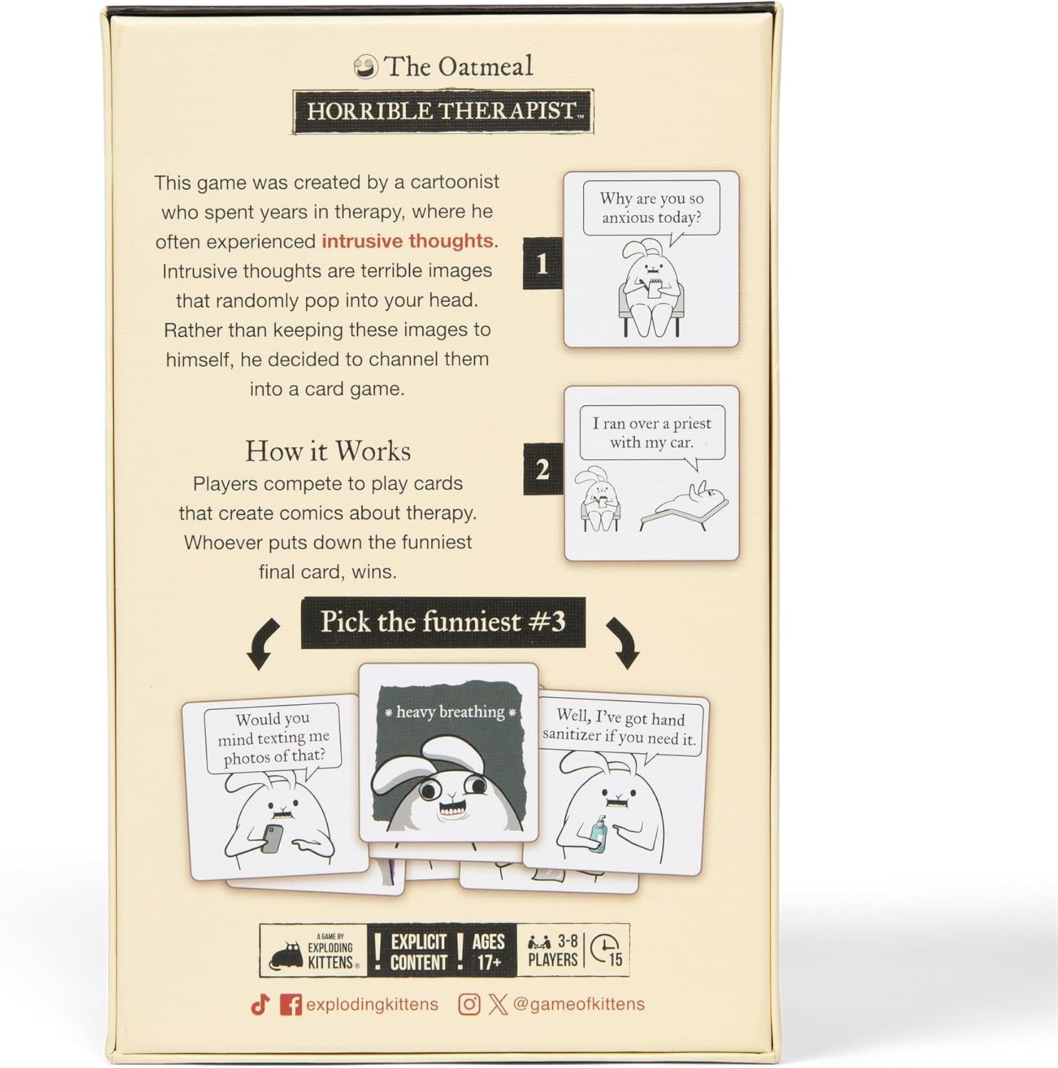Horrible Therapist: The Ultimate Game Edition – Lustiges Kartenspiel für Erwachsene 3–8 Spieler ab 17 Jahren – Gesellschaftsspiele und Familienspaß am Spieleabend