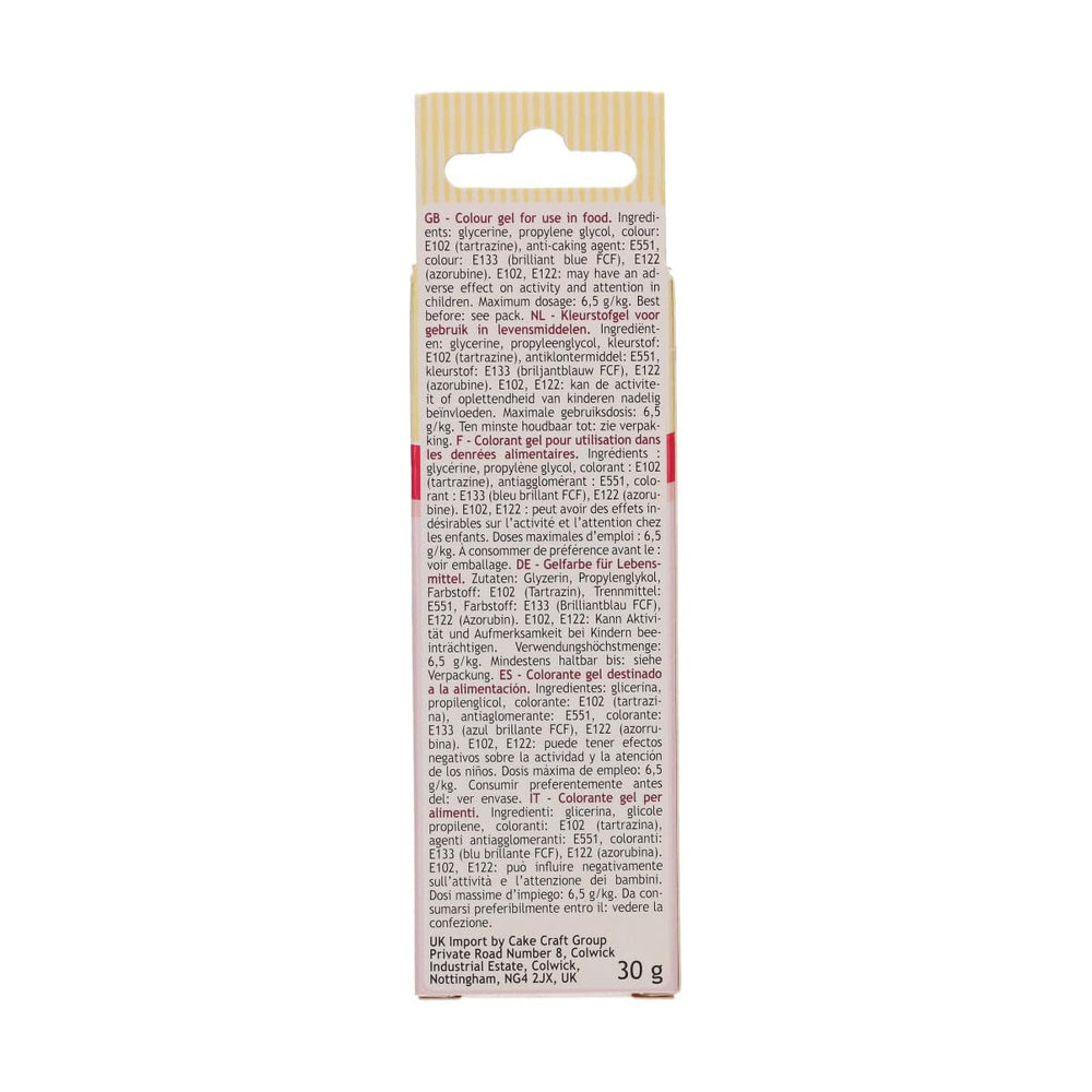 Colorant alimentar Funcakes Gel Gooseberry: Colorant alimentar foarte concentrat pentru aluat, cremă, fondant și marțipan. Dozare ușoară. Picătură individuală pentru a crea culori vibrante. Halal. 30 g.