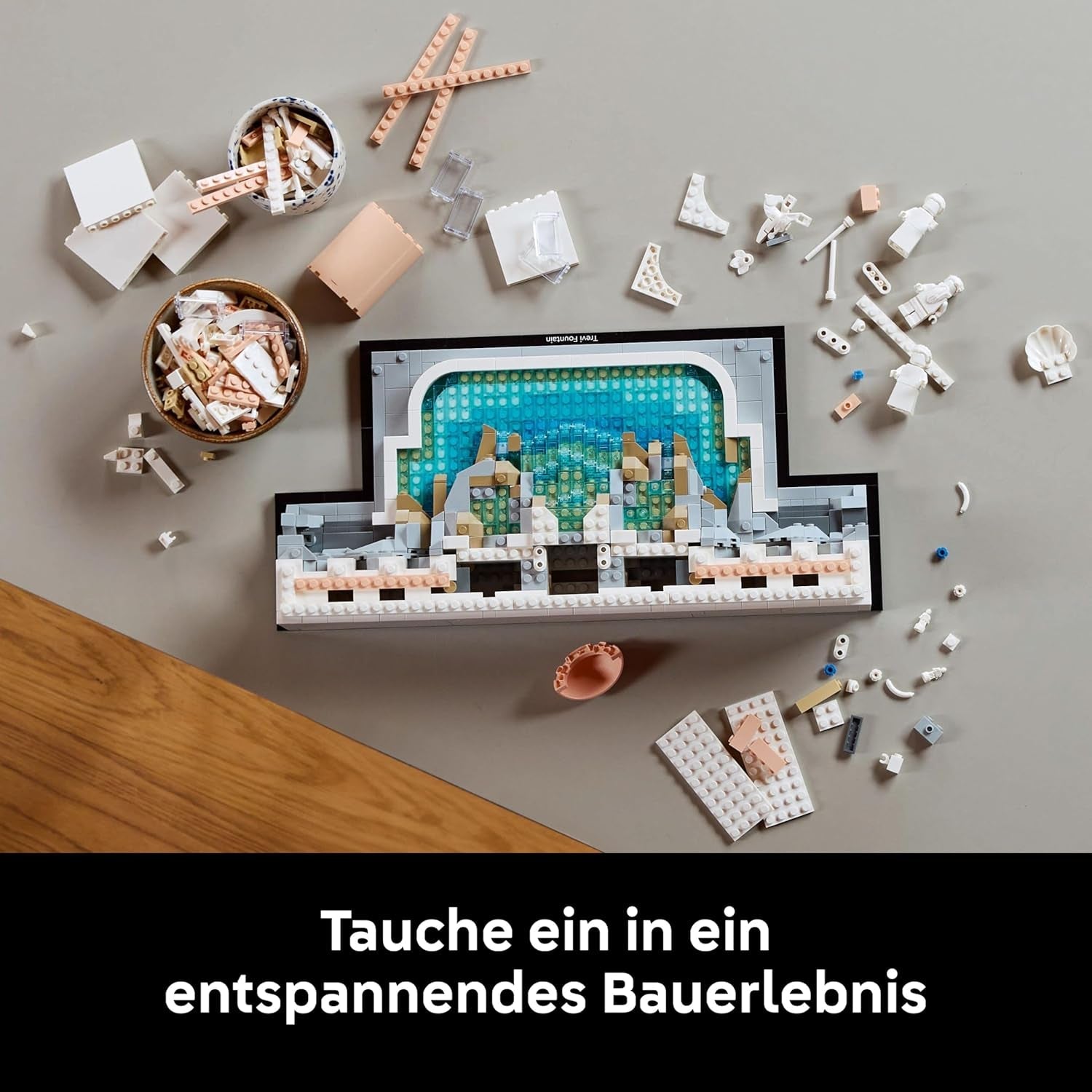 LEGO Architecture Trevi-Brunnen - Modell eines Wahrzeichens von Rom mit Minifiguren Skulpturen - Sammlerstück für das Büro und Wohnzimmer - Geschenk für Erwachsene und Architekturliebhaber 21062