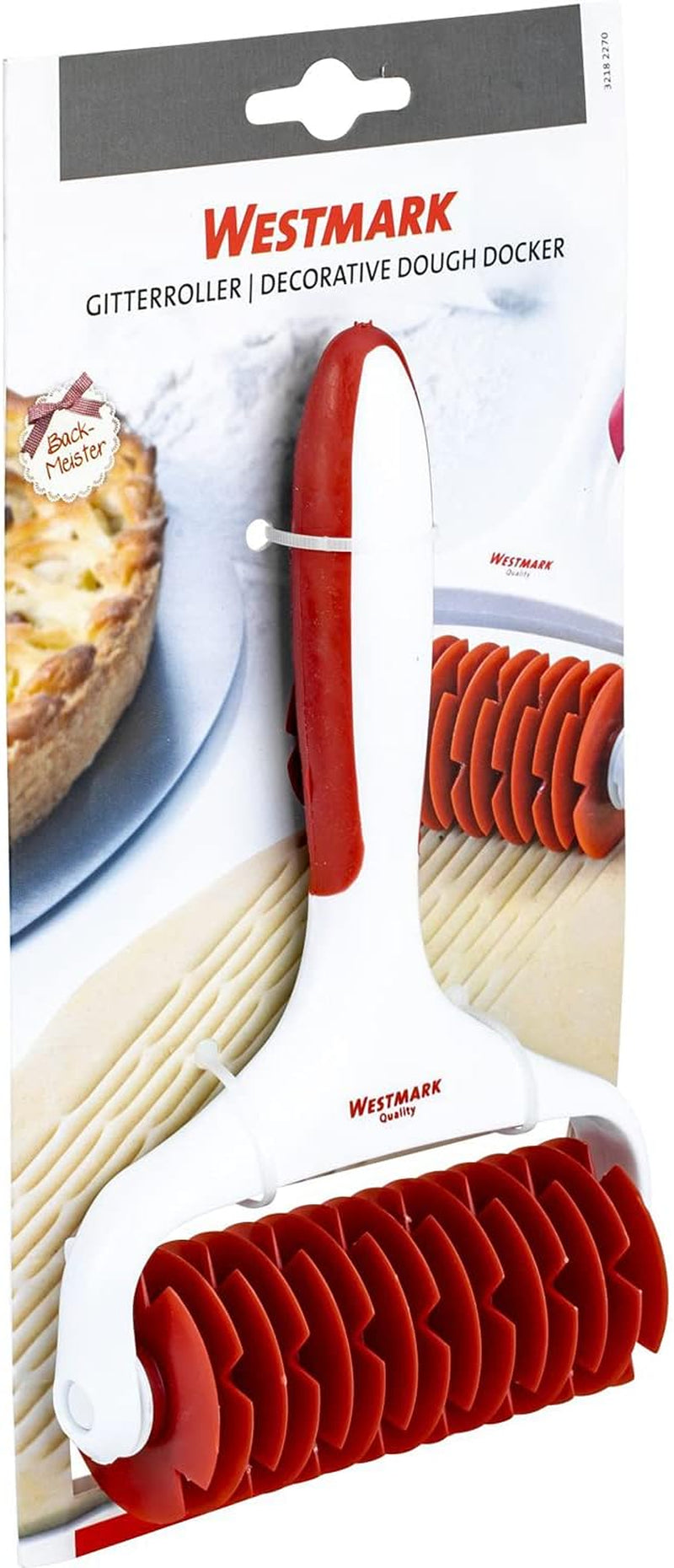 Rolă Westmark cu plasă, lungime: 19,5 cm, plastic, alb/roșu, 32182270