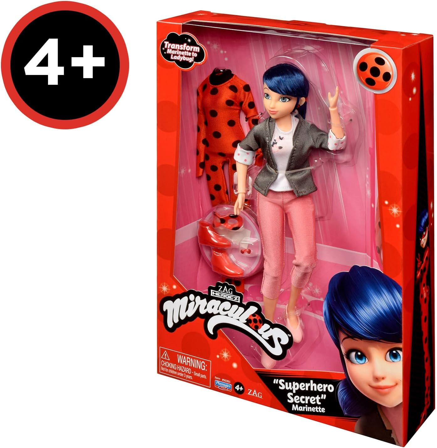 Bandai – Miraculous Ladybug – Anziehpuppe 26 cm mit zwei Outfits – Ladybug – P50355 Puppen Naty Shop