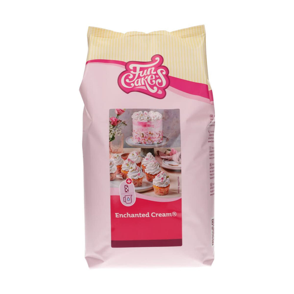 Funcakes Mix Für Enchanted Cream®: Einfach Zu Berübenende, Sehr Leichte Und Fauschige Schneeweiße Creme, Perfekt Zum Füllen Und Abdecken Von Kuchen Oder Als Belag Für Cupcakes, Halal., 900 G Mix zum Backen und Kochen Naty Shop 4 Kg Vanille