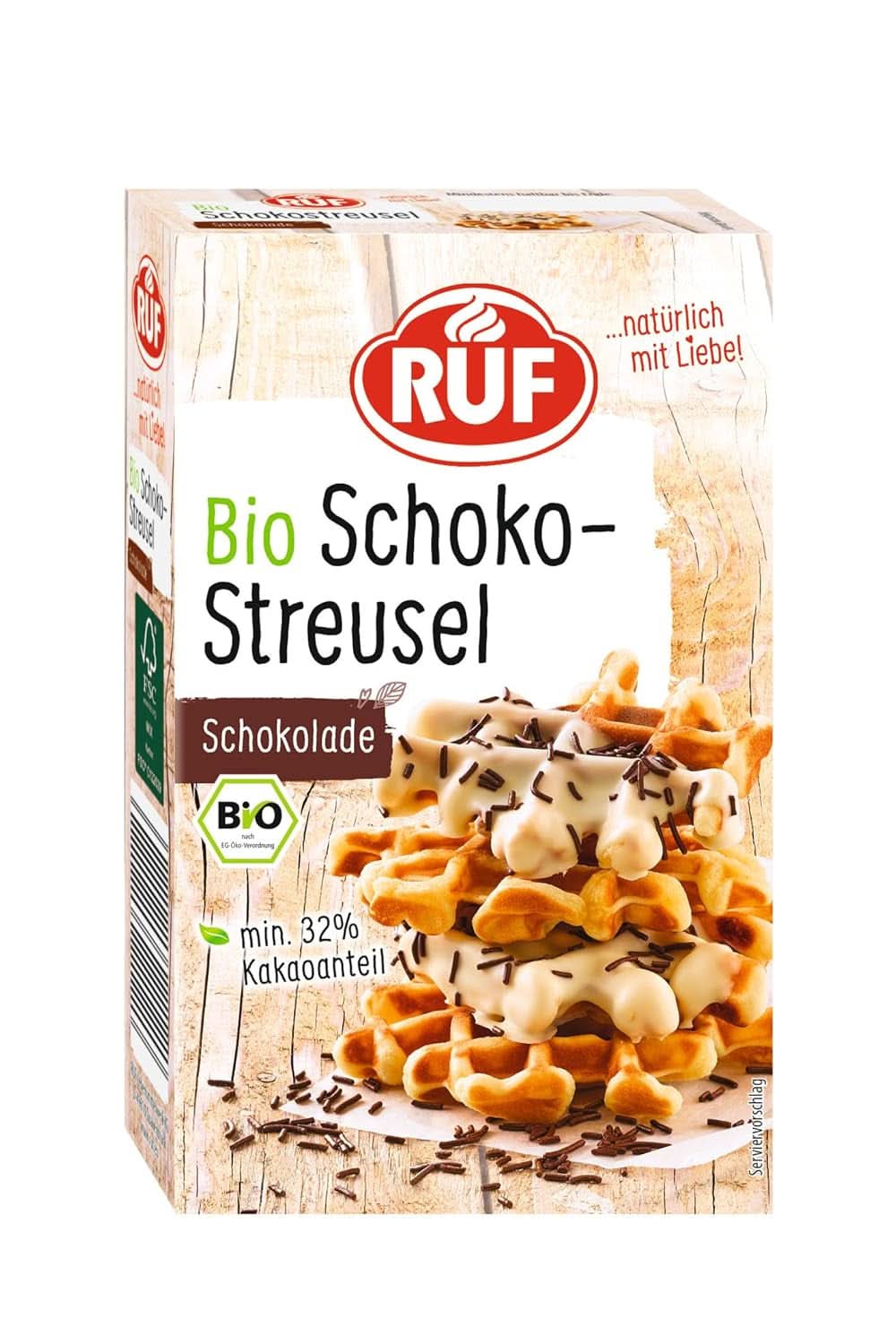 RUF, Milchschokoladenstückchen, 200 Gramm Sprinkles Naty Shop Bio-Schokoladenstückchen
