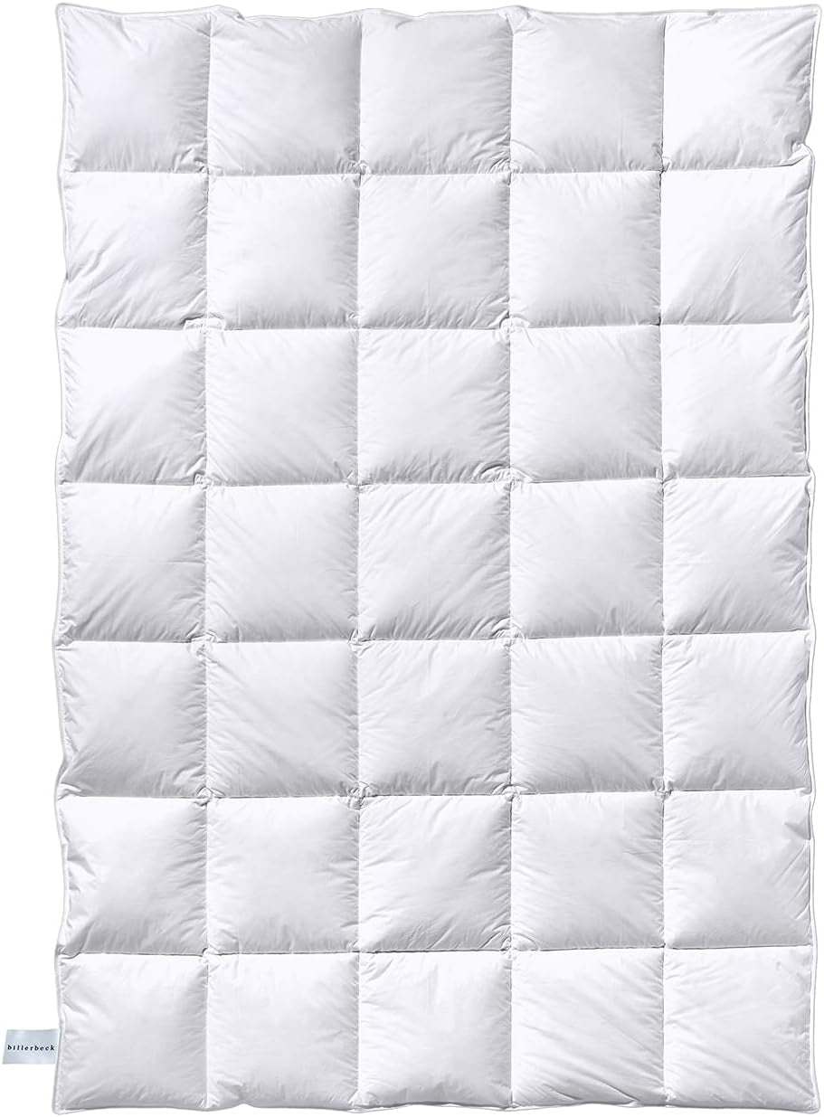 Plapuma din puf Billerbeck - Dorothea 90 - Plapuma pentru toate anotimpurile - 135 X 200 Cm Plapuma cu puf real - Nivel de caldura mediu, alb Plapumi si pilote Naty Shop Titlu implicit