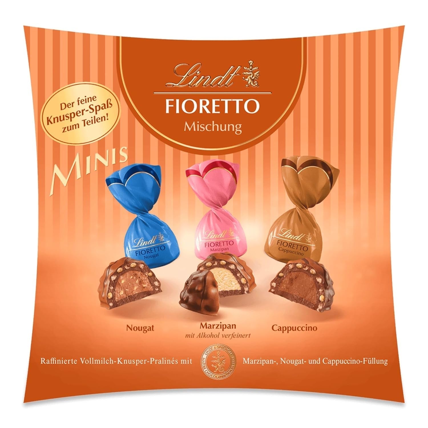Lindt Chocolate FIORETTO Maxi Zabaione, Geschenkbox 138 Gramm Naty Shop 230 Gramm Mischung