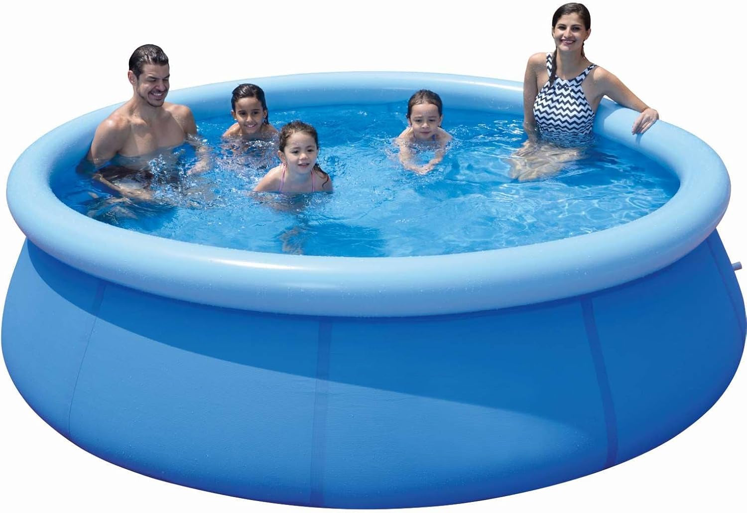 Piscină gonflabilă, rotundă, 300 x 76 cm, capacitate 3816 litri, fabricată din material rezistent, ideală pentru vară.