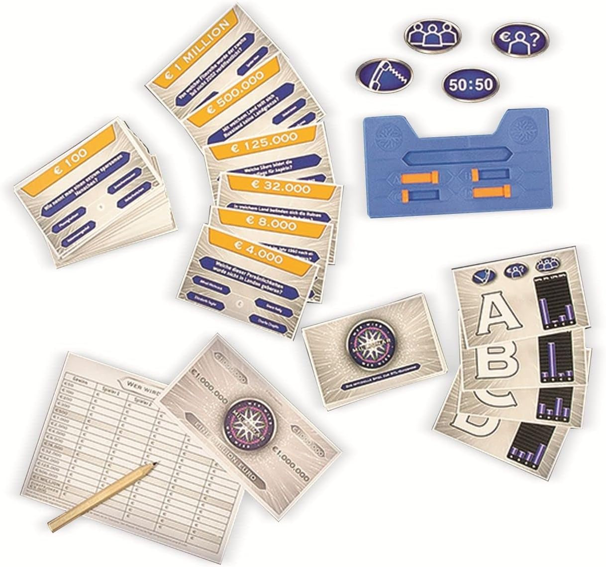 Jumbo Games 19736 Spiele – Wer wird Millionär – 20. Jahrestag – Brettspiel – ab 12 Jahren