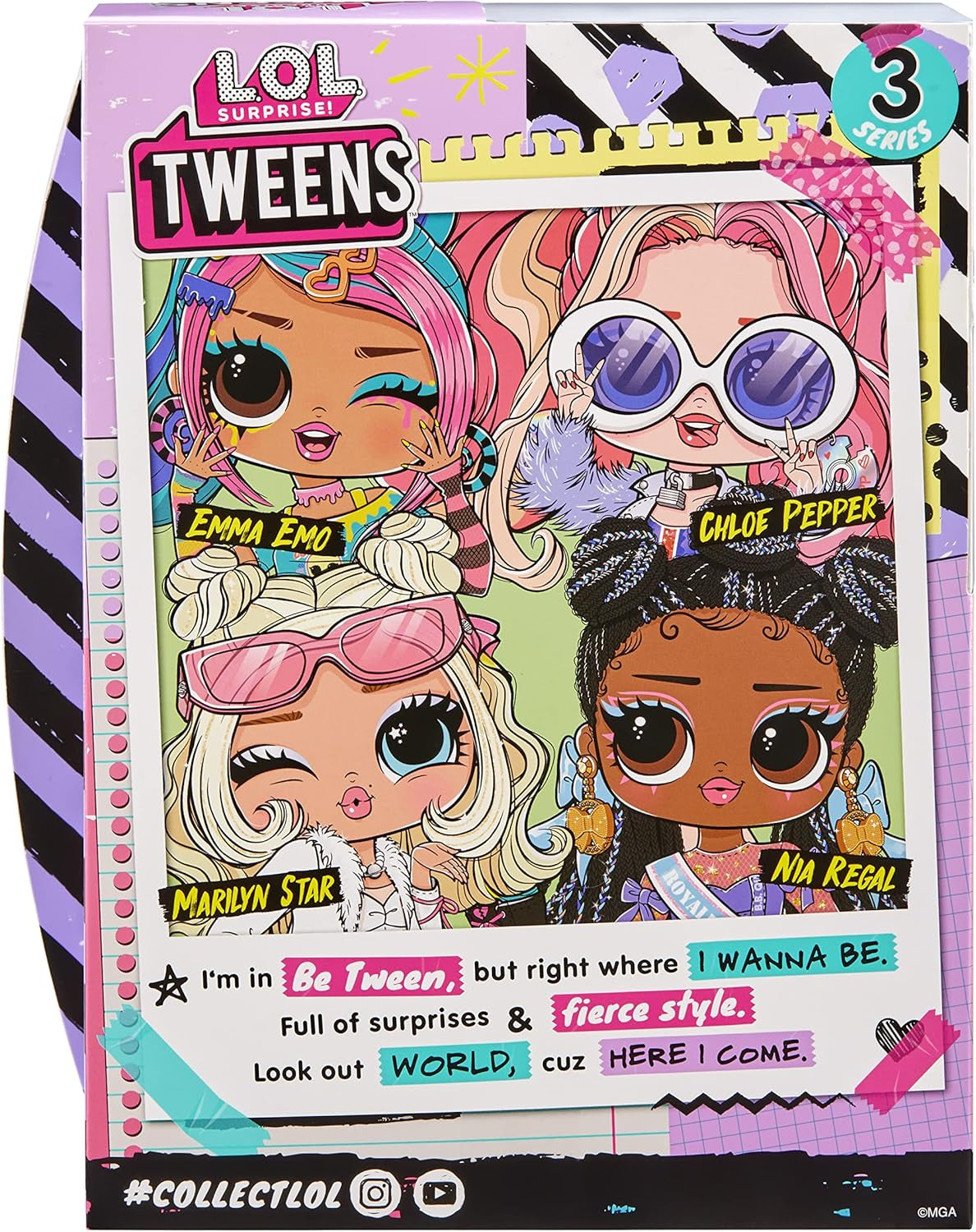 L.O.L. Surprise! Tweens Serie 3 Modepuppe – NIA Regal 15 cm große Puppe mit Überraschungen Wilde Outfits, Accessoires und mehr Zum Sammeln Tolles Geschenk für Jungen Mädchen ab Jahren, 584087