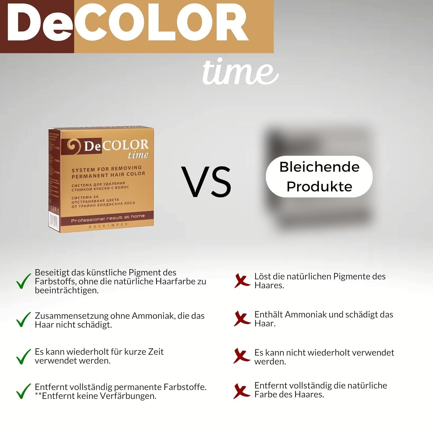 Sistemul de vopsire a părului DeColor Time | îndepărtarea vopselei de păr | aduceți înapoi culoarea naturală a părului | îndepărtarea culorii vopsite | 330 ml Vopsea pentru par Naty Shop