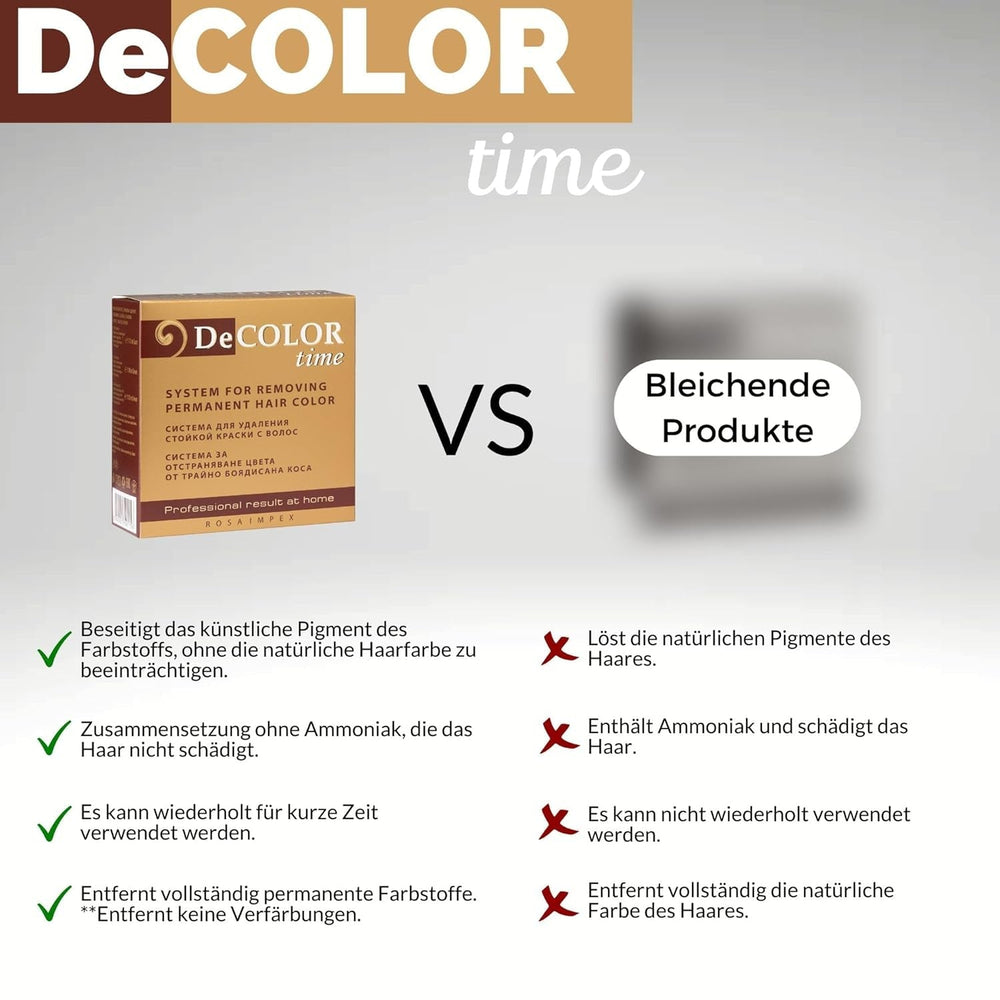 Sistemul de vopsire a părului DeColor Time | îndepărtarea vopselei de păr | aduceți înapoi culoarea naturală a părului | îndepărtarea culorii vopsite | 330 ml Vopsea pentru par Naty Shop