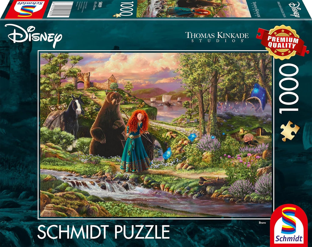 Schmidt Spiele 58039 Disney, Brave, Merida, Thomas Kinkade, puzzle jigsaw 1000 piese, multicolor Puzzle Naty Shop Titlu implicit