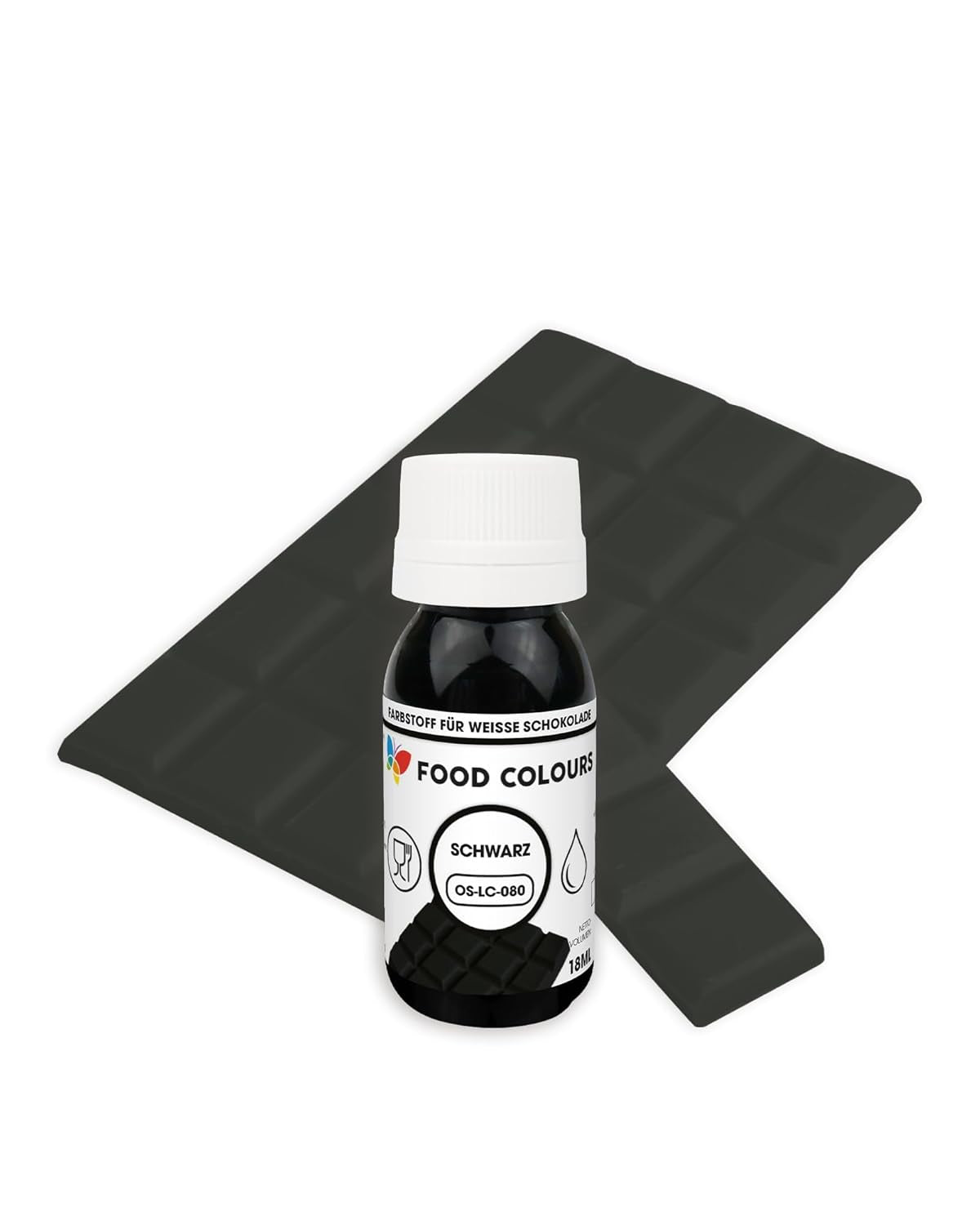 Coloranți alimentari OS-LC VERDE ÎNCHIS 18 ml Colorant alimentar pentru ciocolată albă, praline, creme, produse de patiserie grase, decorațiuni pentru torturi și tarte