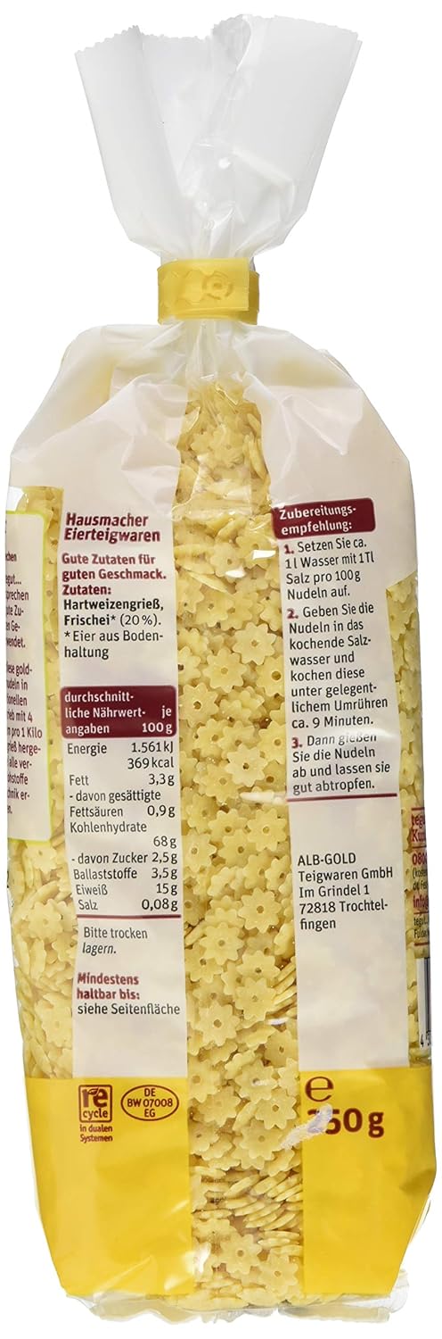 Tegut... Stern-Eiernudeln 250 g Sternnudeln ohne Zusatzstoffe