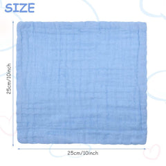 Baby-Musselin-Handtücher, Packung mit 8 saugfähigen Handtüchern aus Bio-Baumwolle, 25 x 25 cm. Mutter und Baby Naty Shop