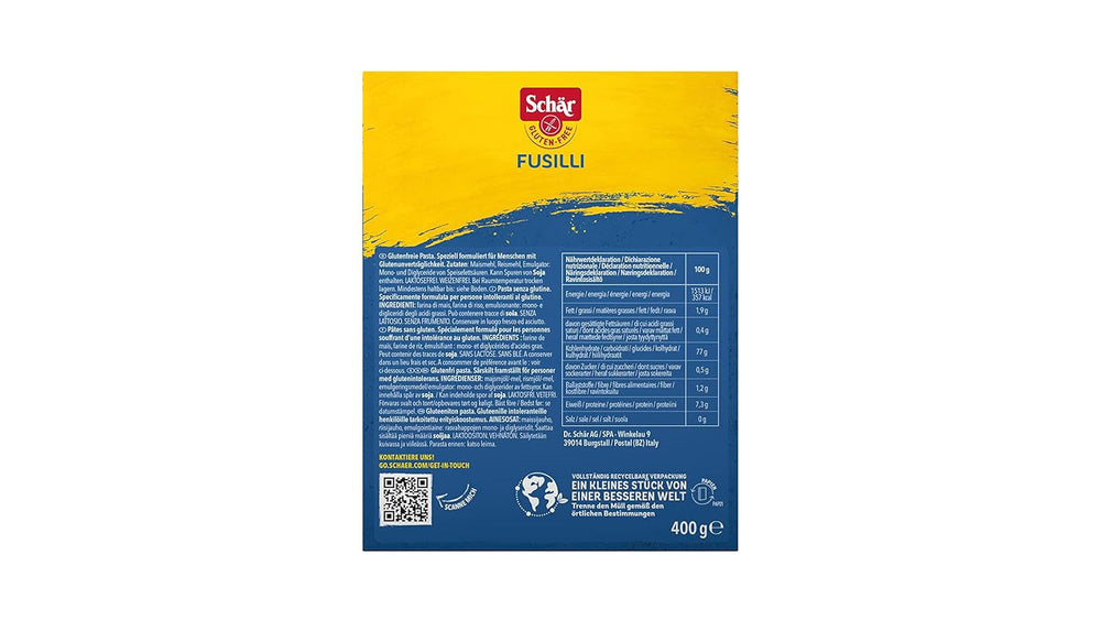 Fusilli fără gluten, 400g