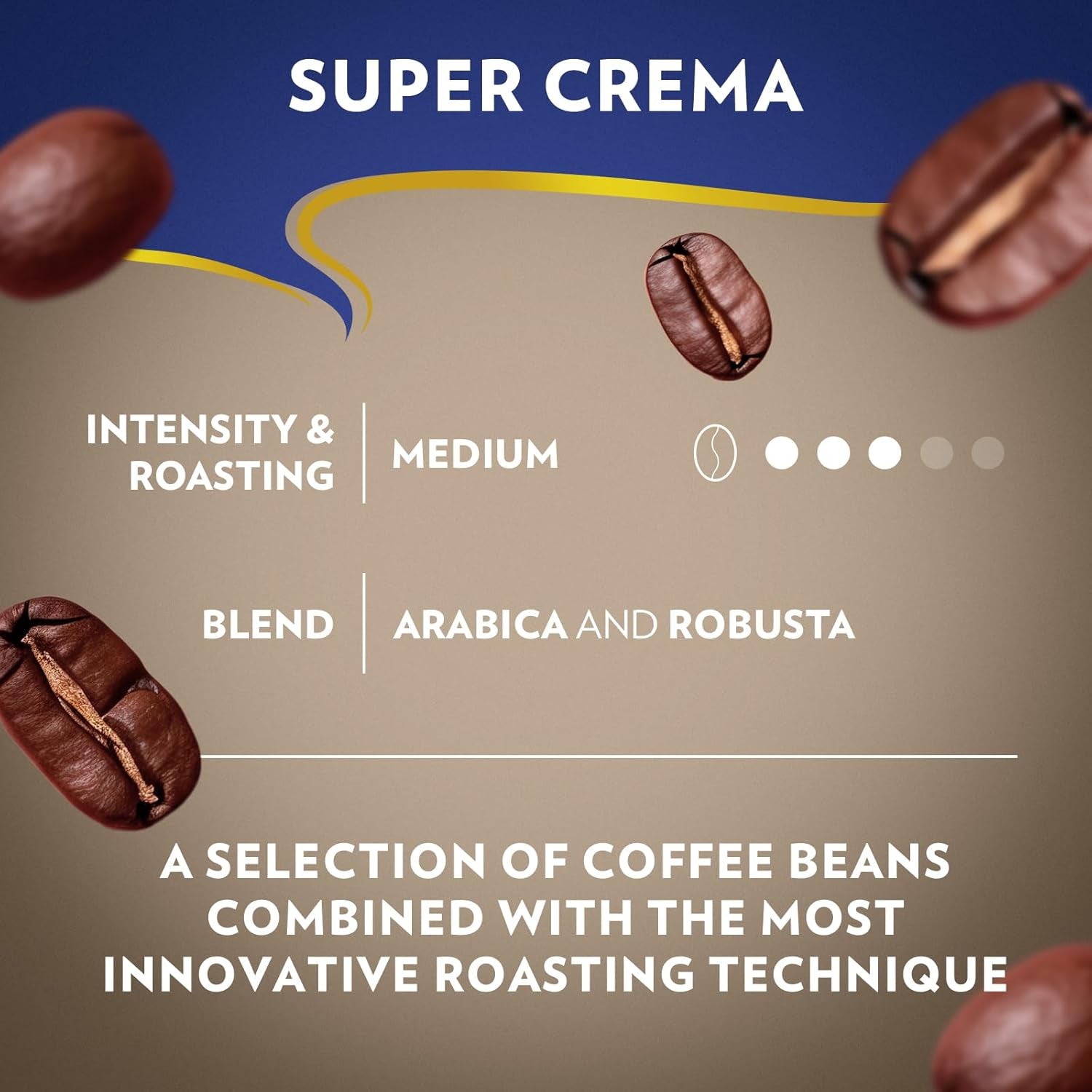 Lavazza Super Cream Espresso Bohnen - 2,2 lb. Beutel (6er Pack)