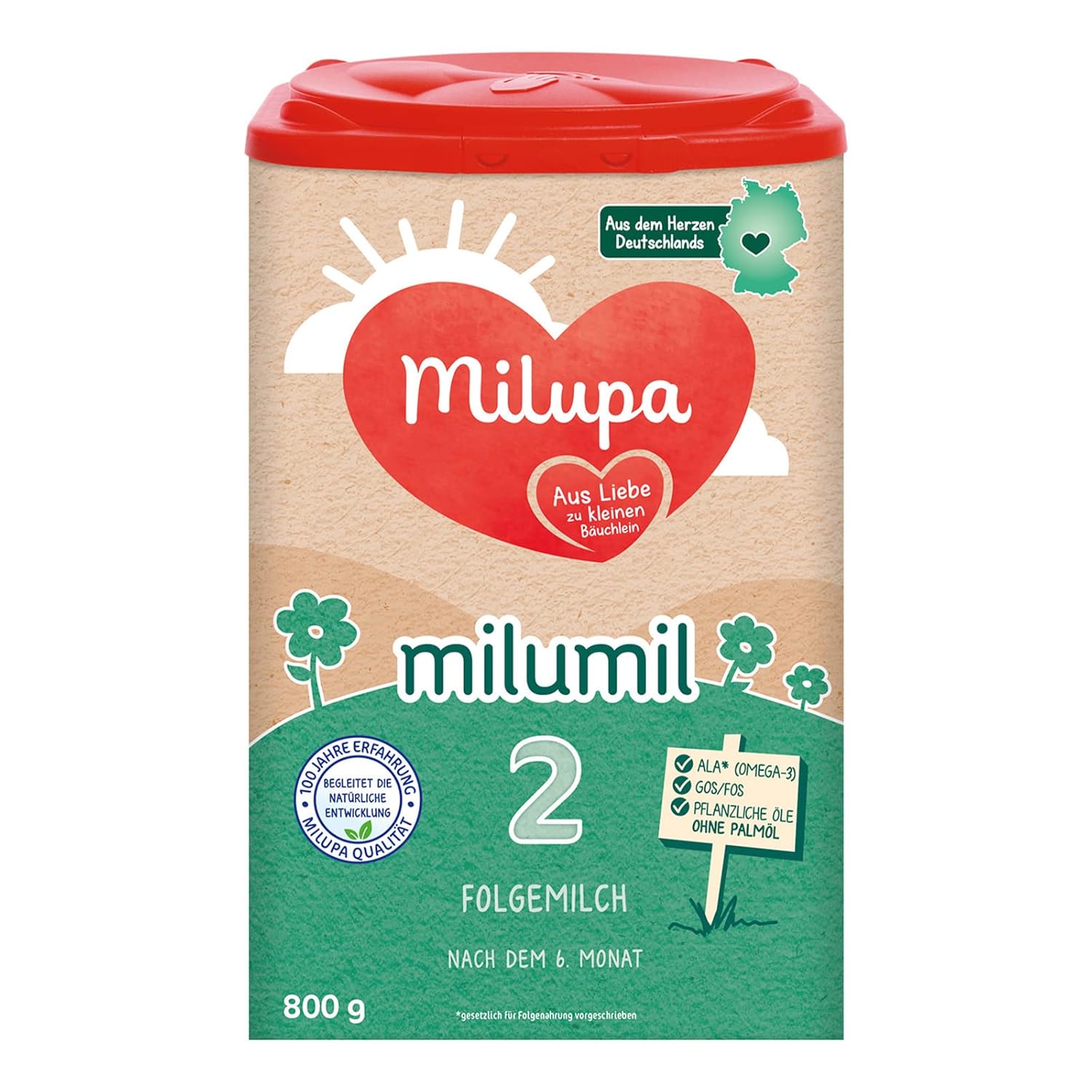 Milupa Milumil Pre, Milchpulver für Babys – Mit wichtigen Nährstoffen und ohne Palmöl – 800 g Naty Shop 800 Gramm Milumil 2