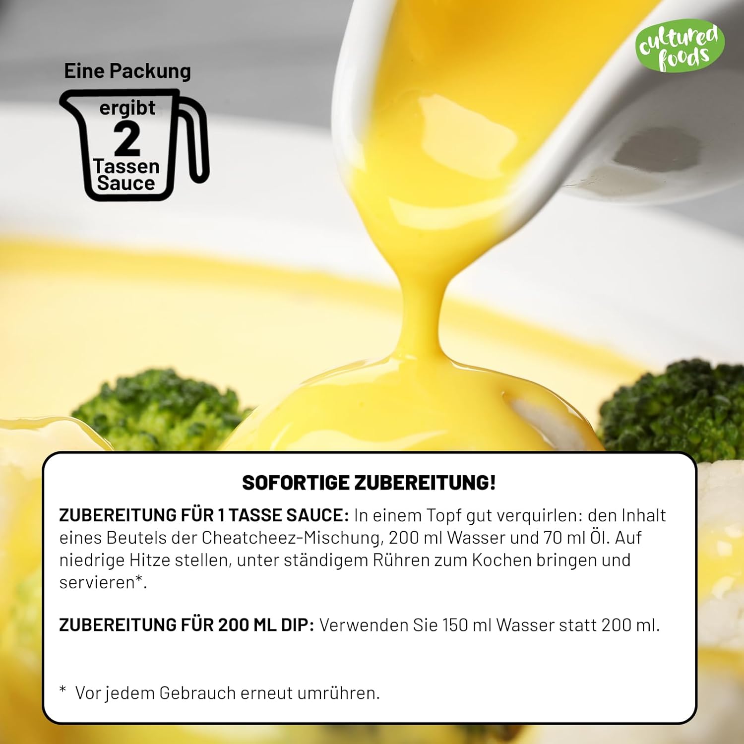 Cultured Foods CHEATCHEEZ Vegane Gouda-Sauce – laktose- und glutenfrei