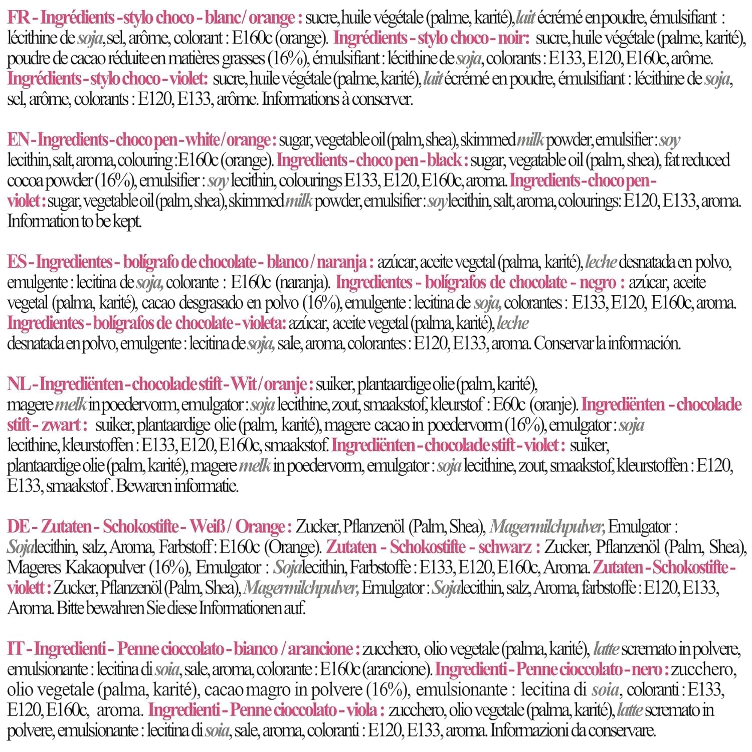 Scrapcooking – Set mit 4 Halloween-Schokoladenstiften – Schwarz, Orange, Lila und Weiß, zum Schreiben und Zeichnen auf Desserts, Kuchen und Keksen, Naty Shop